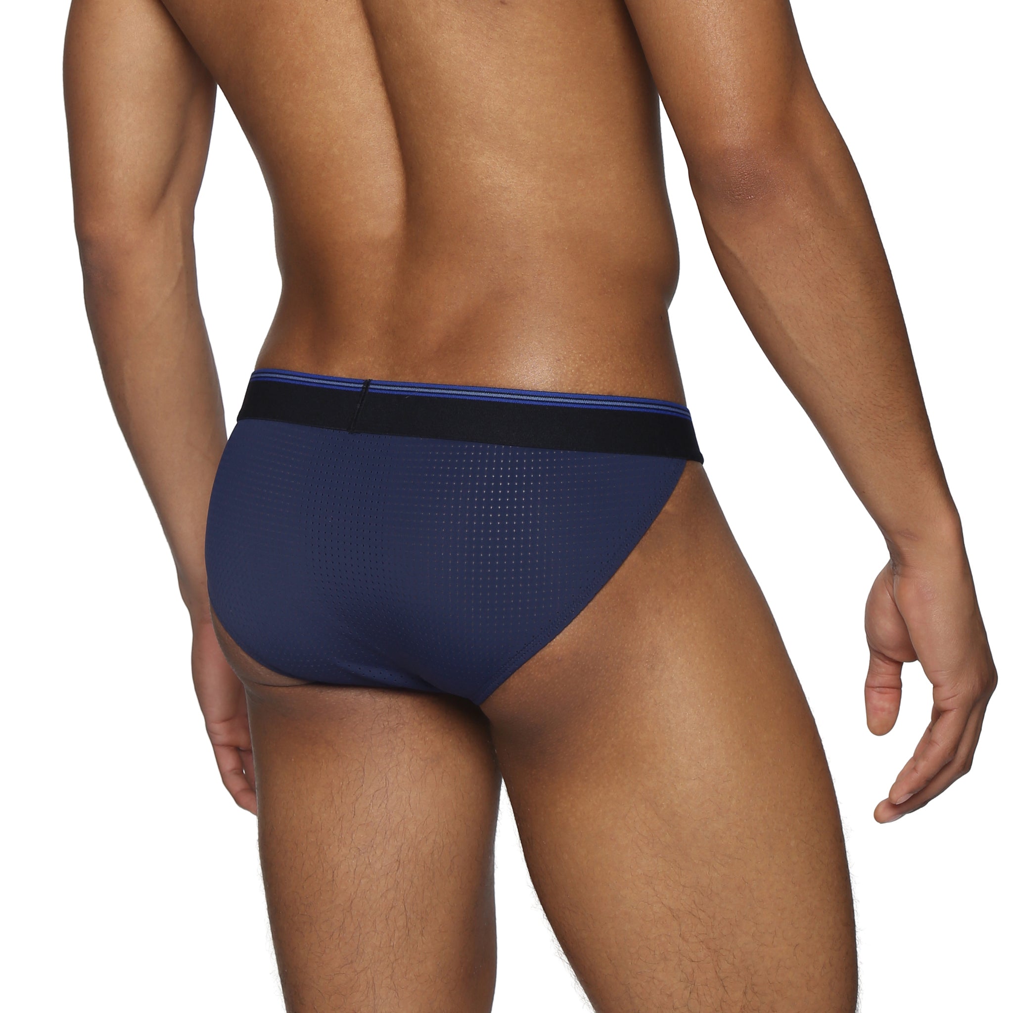 Navy Wave Mesh Sport Brief - Parke & Ronen