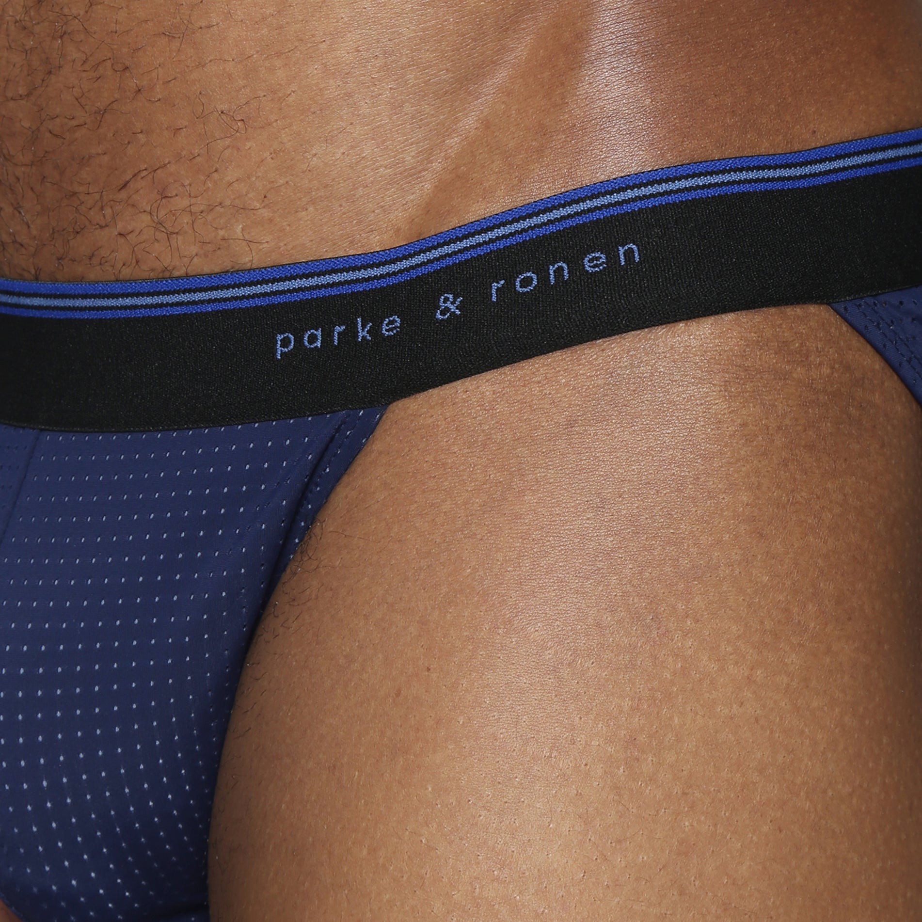 Navy Wave Mesh Sport Brief - Parke & Ronen