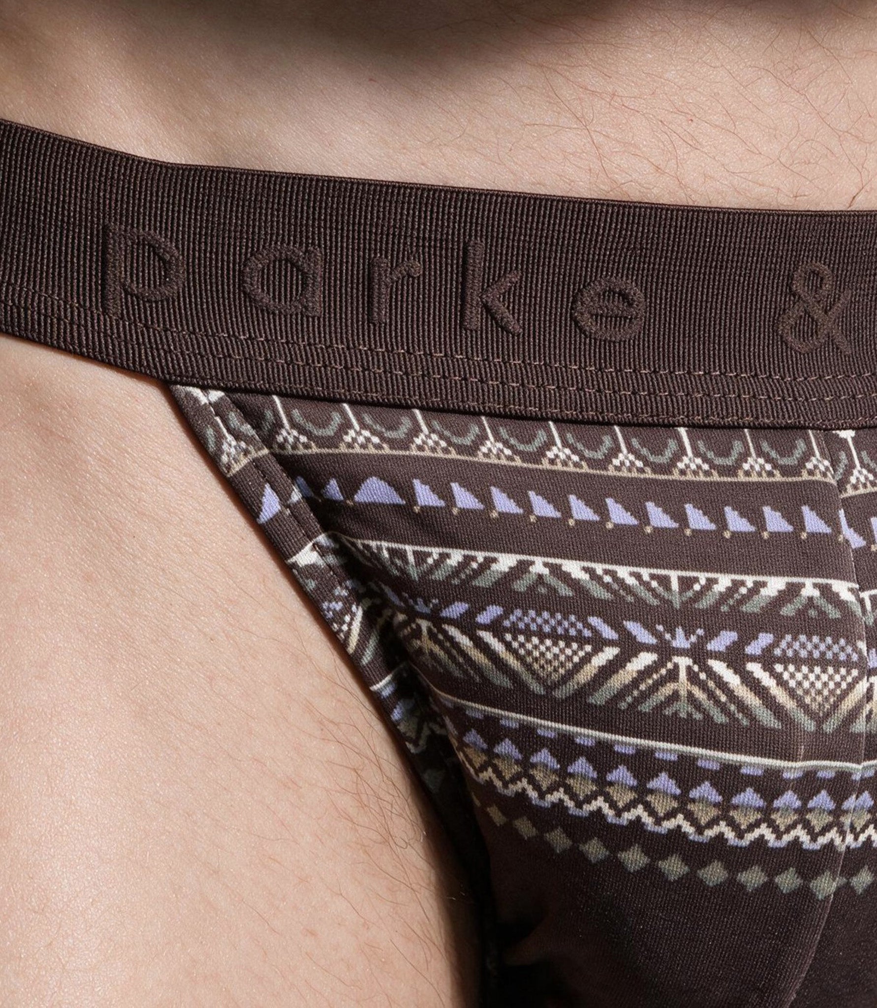 NEW- Mahogany Fair Isle Printed Sport Brief