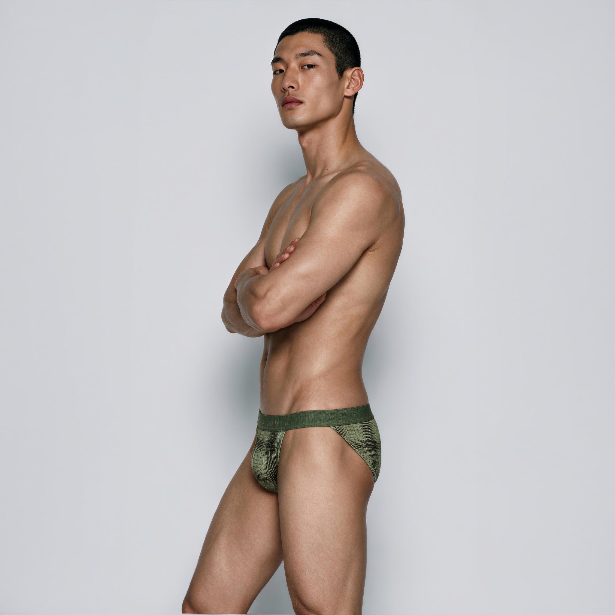 NEW- Juniper Harris Check Printed Sport Brief
