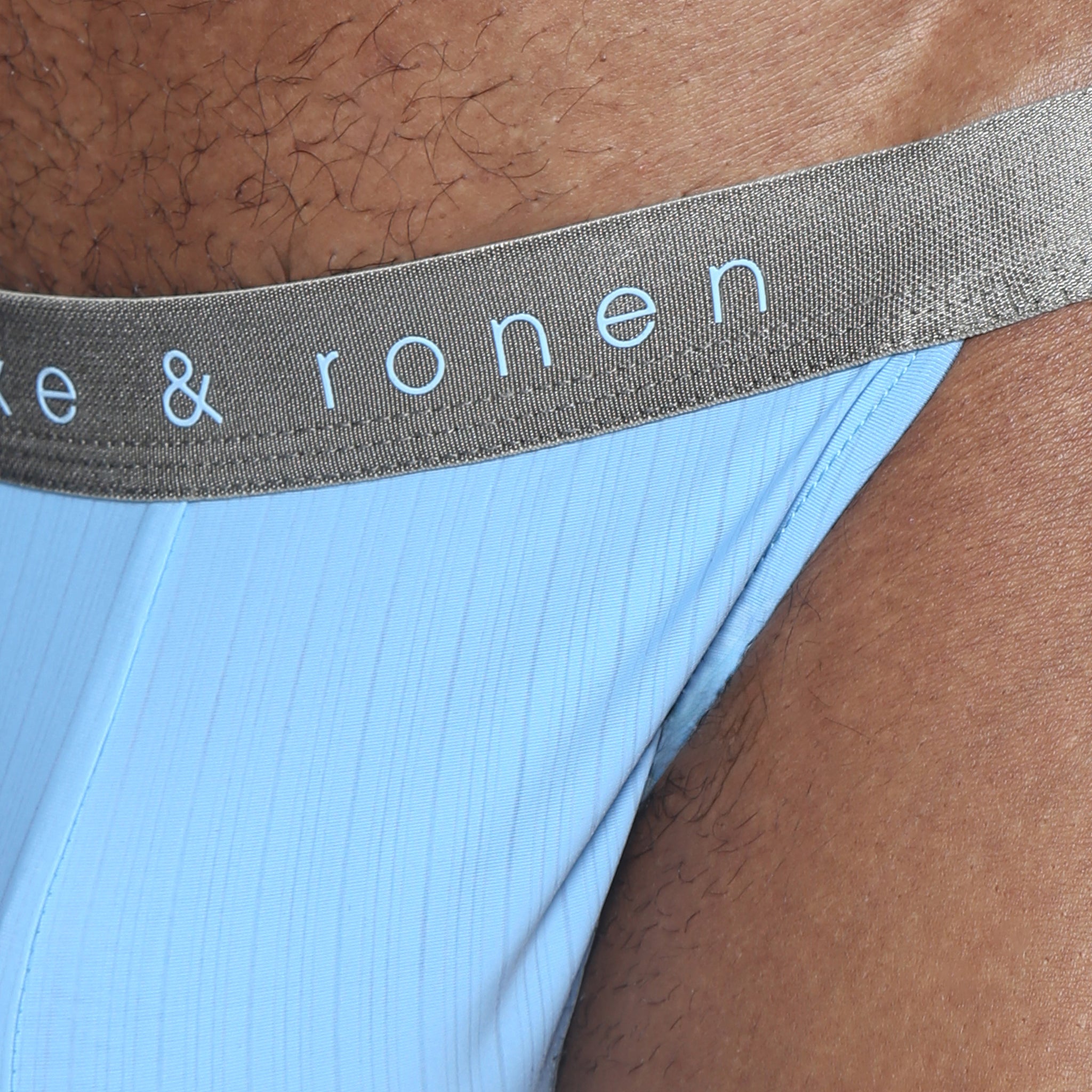 Sky Blue Coastal Nylon Sport Brief - Parke & Ronen