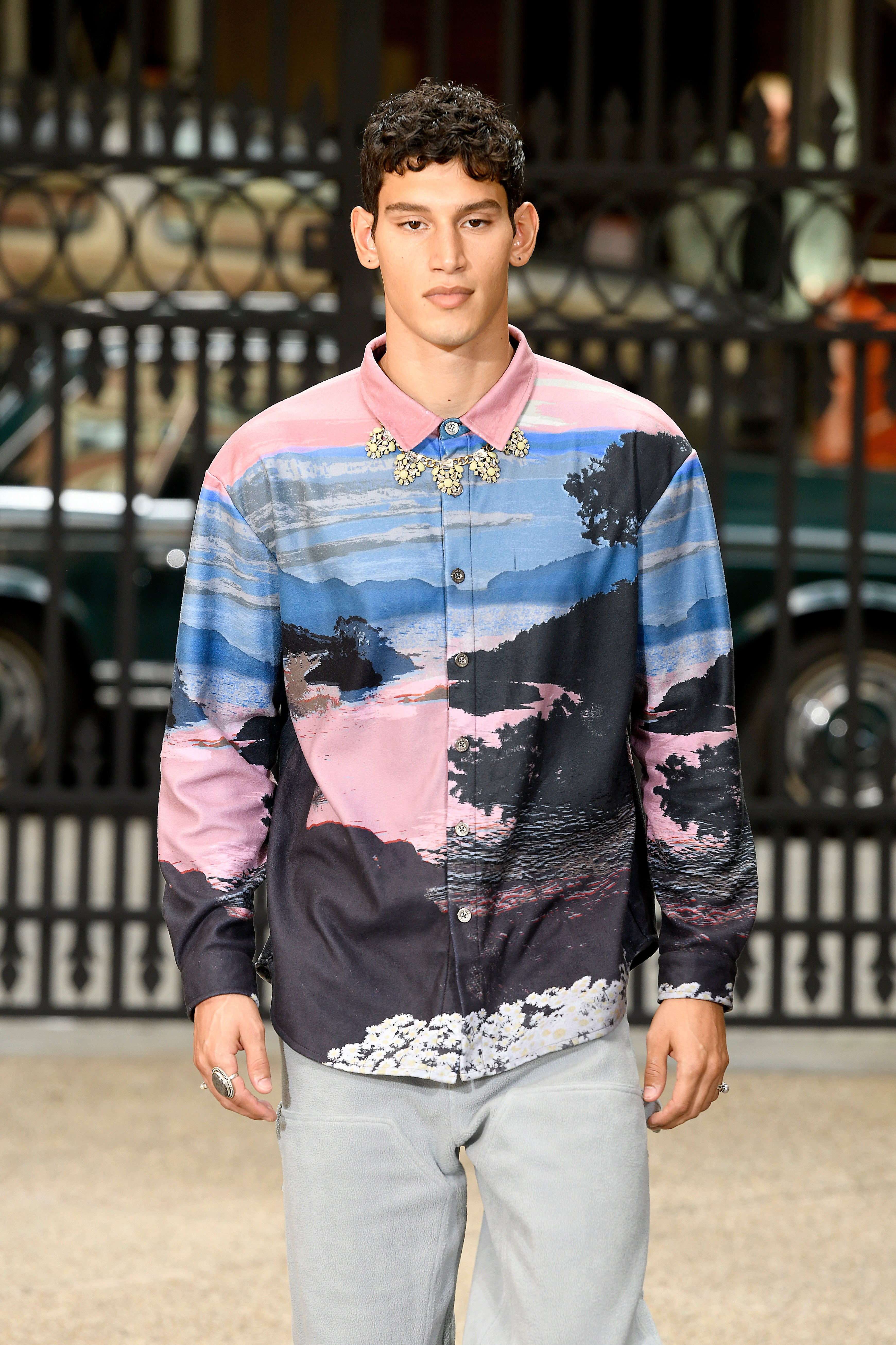 SAVE 70% - Happy Valley Dawn Printed Fleece Work Shirt - parke & ronen
