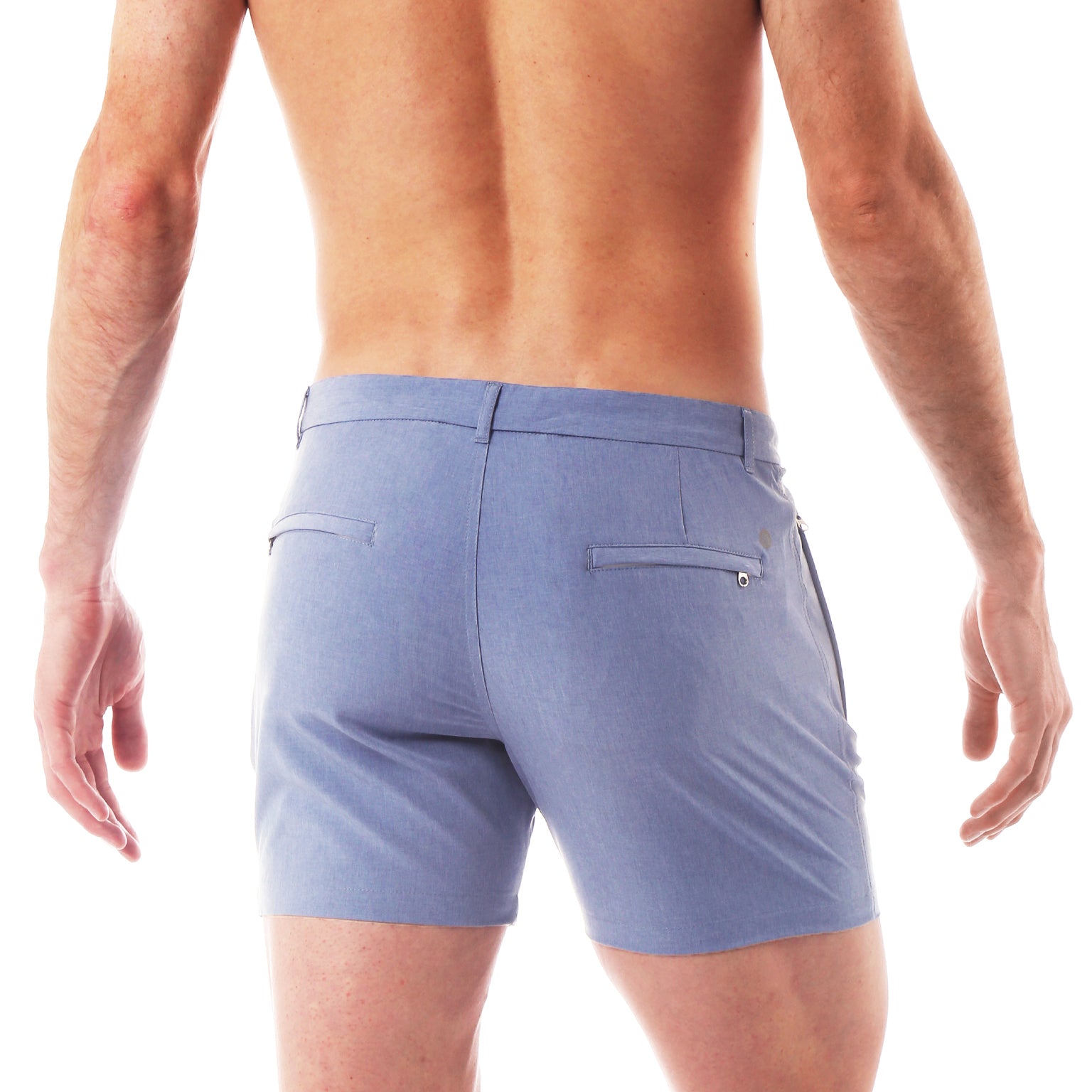 ACTIONWEAR Chambray Blue Action Stretch Holler Short