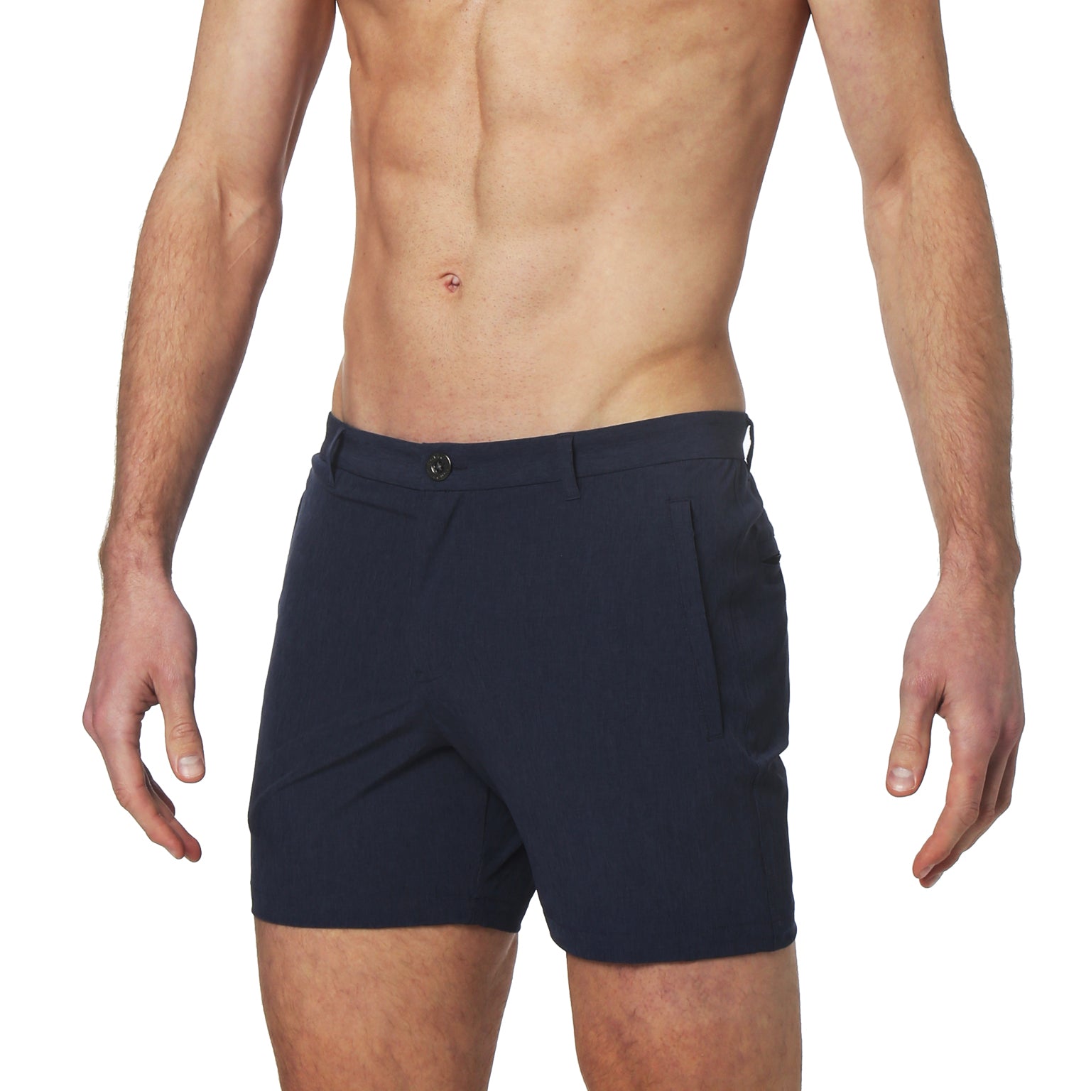 ACTIONWEAR- Denim Solid Action Stretch Holler Shorts