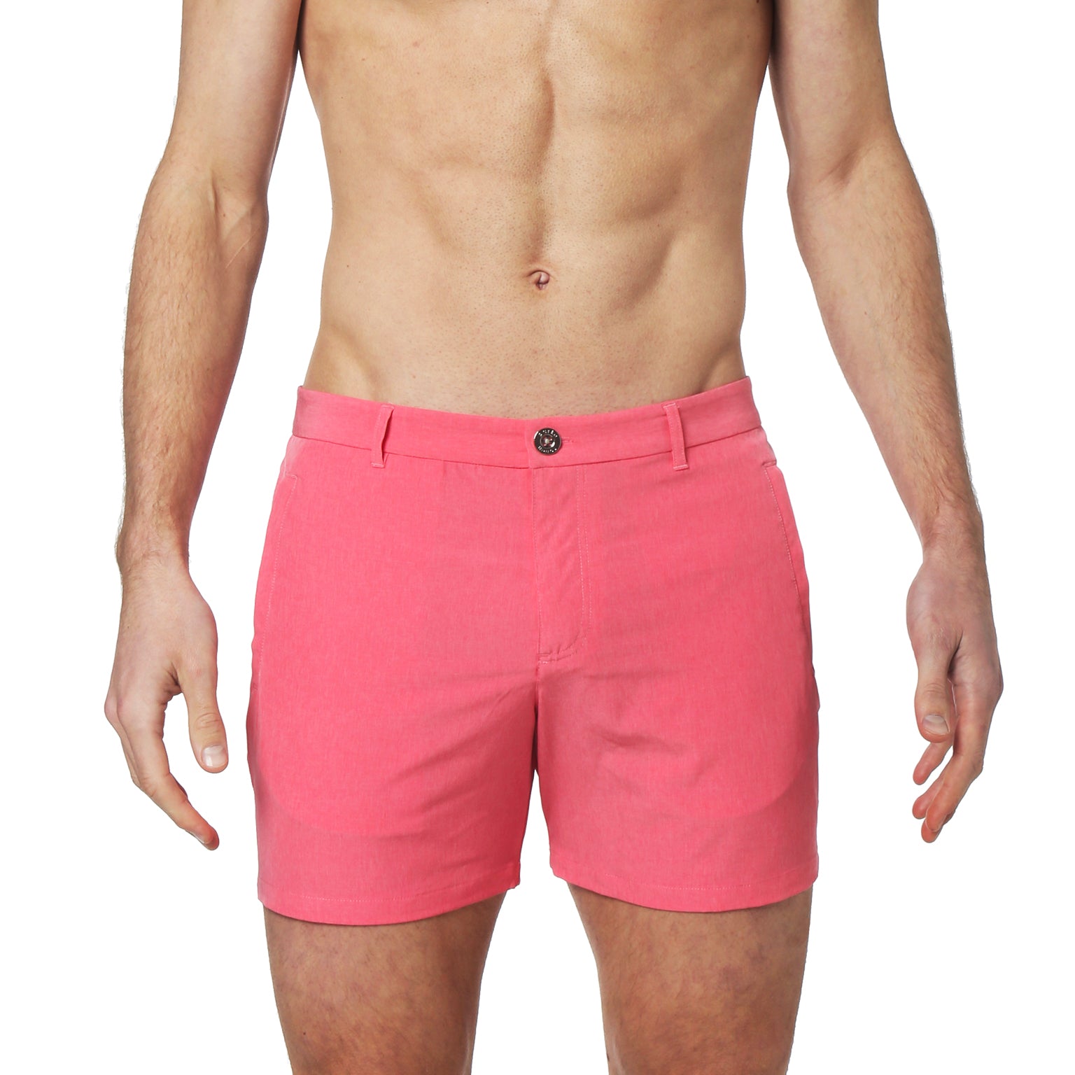 Rosé Solid Action Stretch Holler Shorts