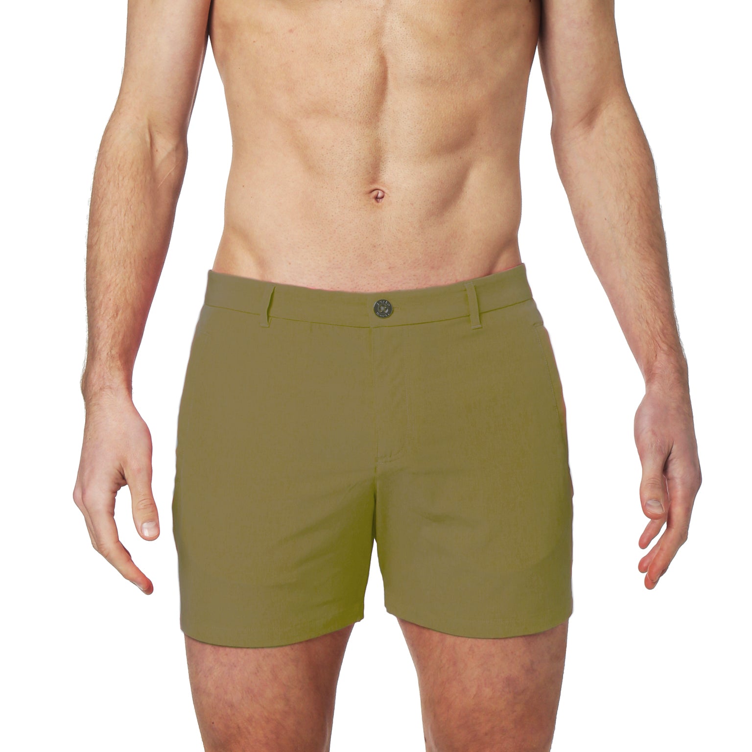 SAVE 50%- ACTIONWEAR Thyme Green Heather Stretch Holler Shorts