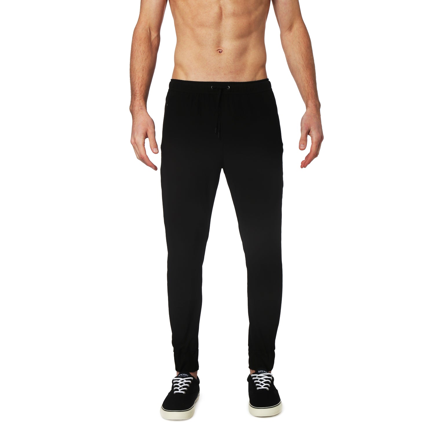 ACTIONWEAR- Black Solid Heather Stretch Lounge Pants