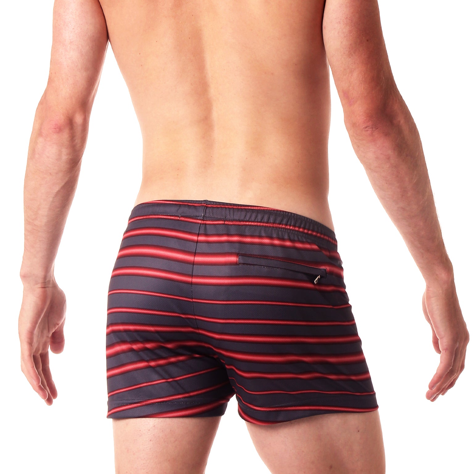 Crimson Caravaggio Stripe P-Town Short
