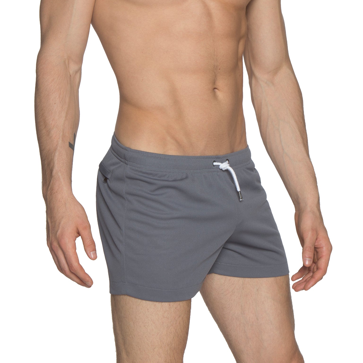 Charcoal 3" Solid P-Town Short - parke & ronen