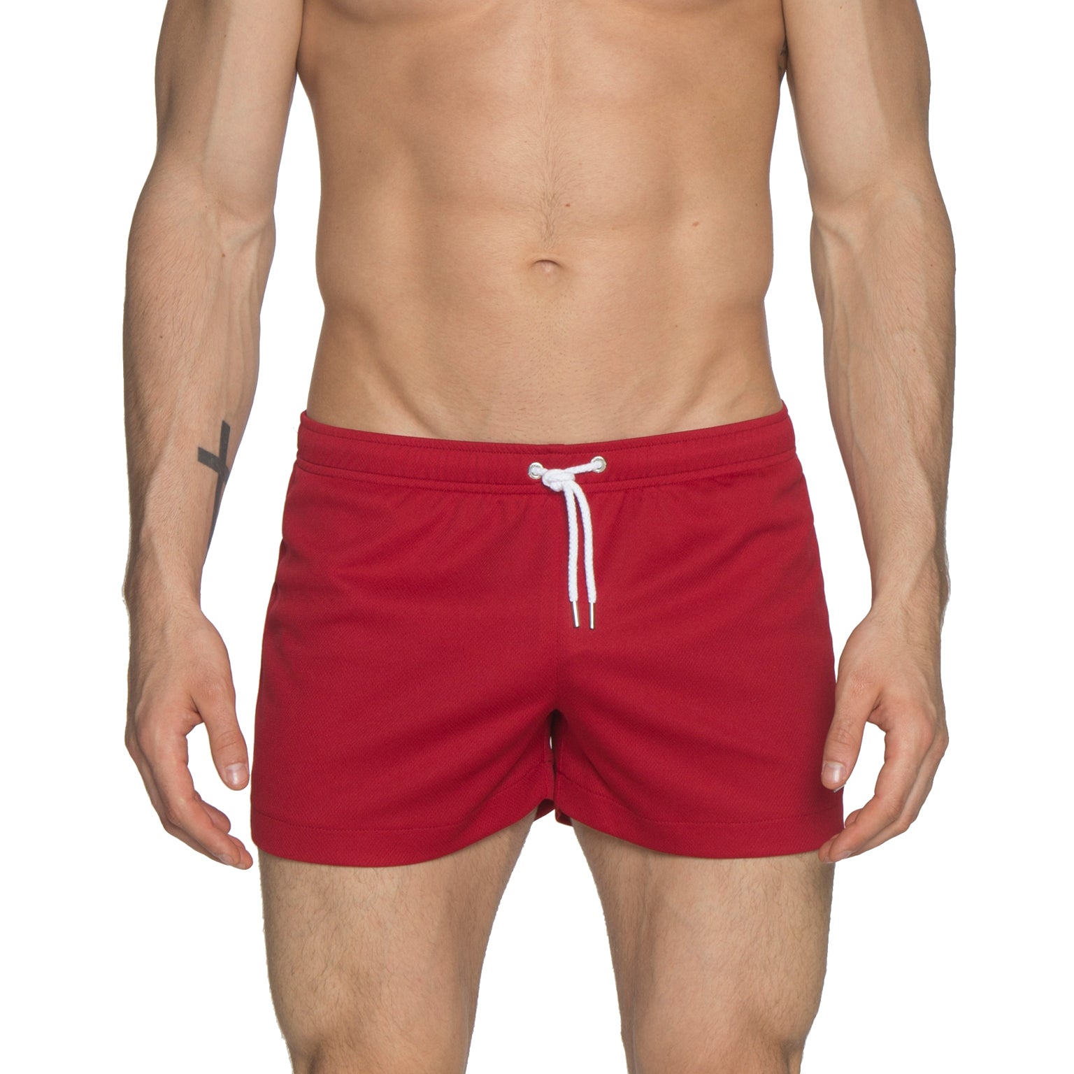 Dark Red 3" Solid P-Town Short - parke & ronen