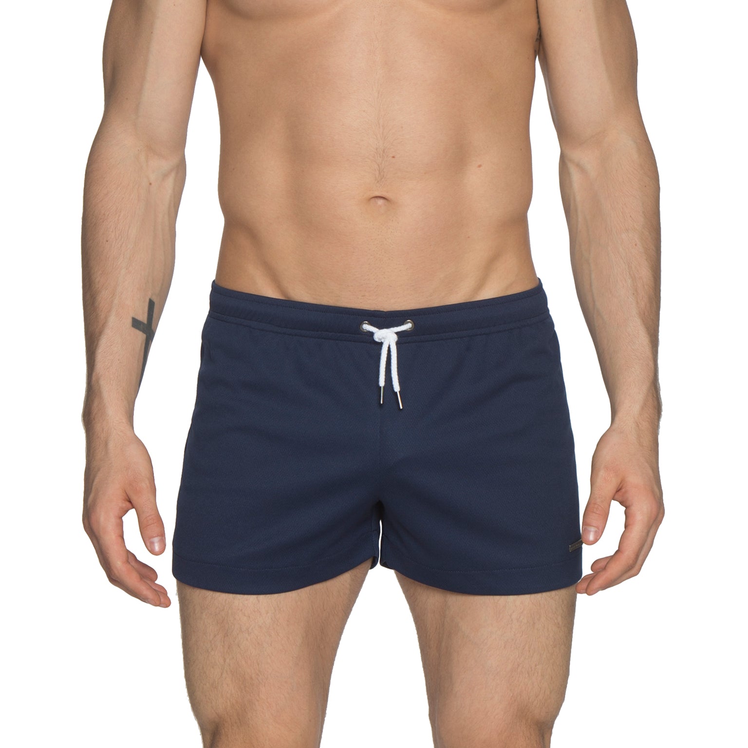 Navy 3" Solid P-Town Short - parke & ronen