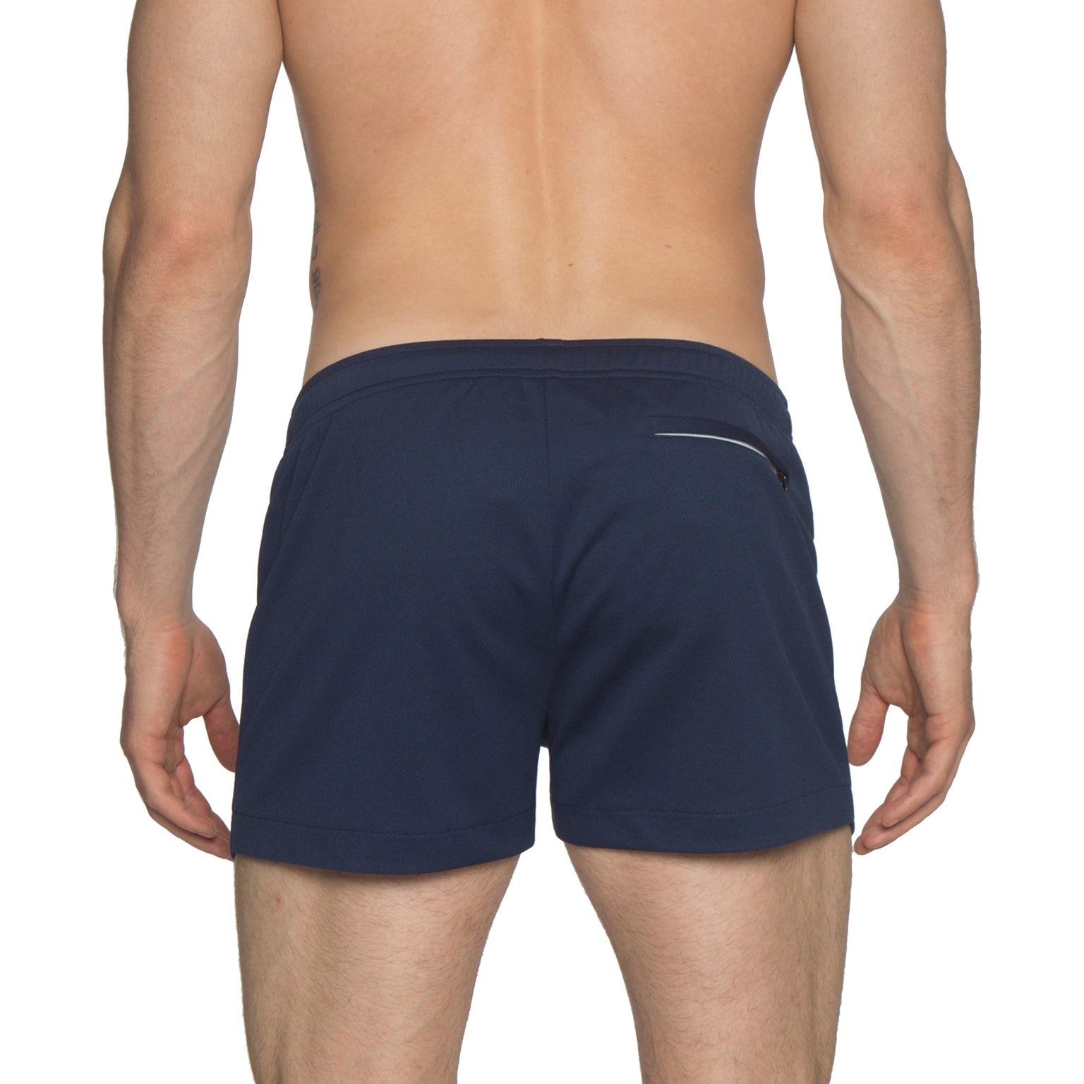 Navy 3" Solid P-Town Short - parke & ronen