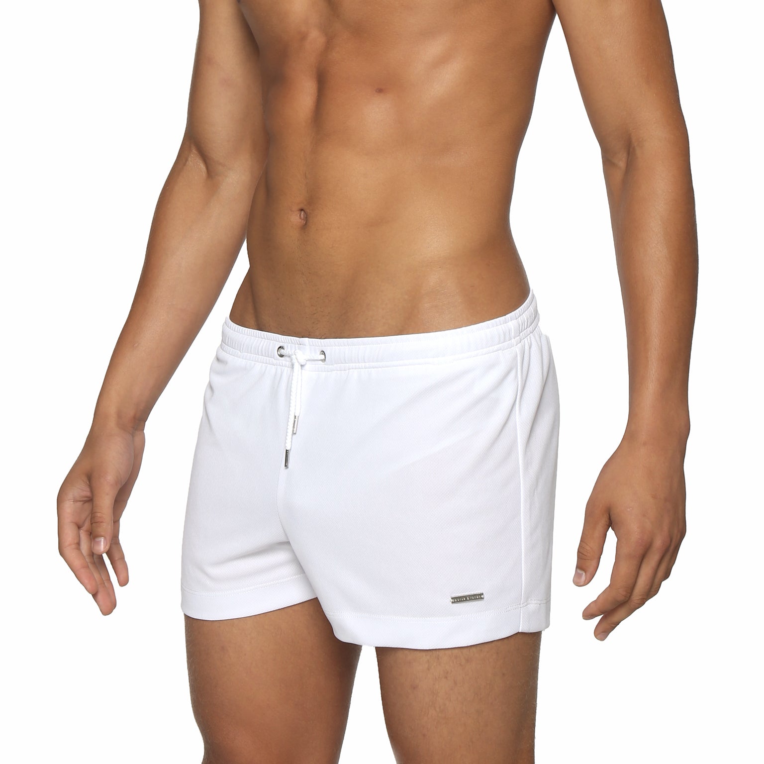 White 3" Solid P-Town Short - parke & ronen