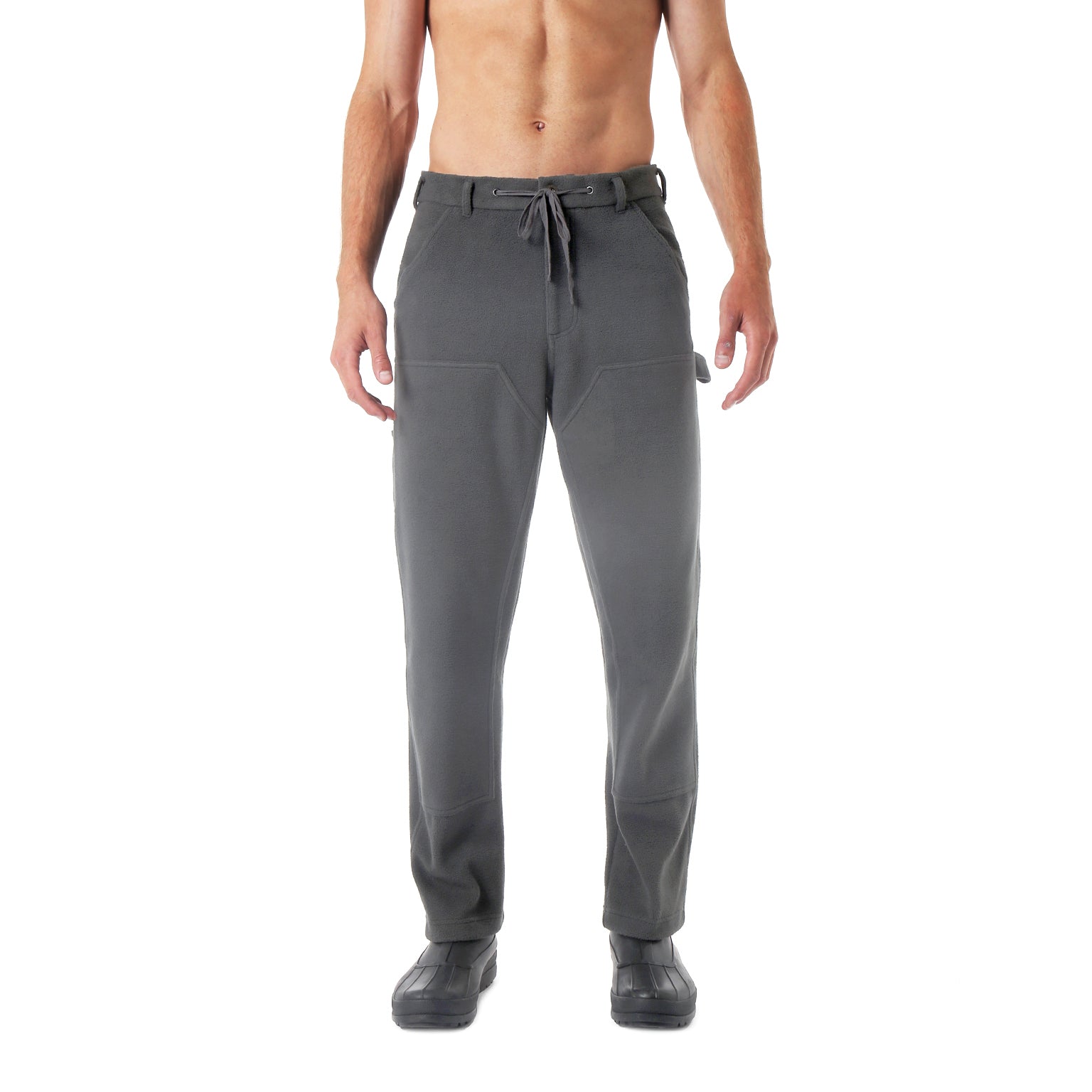 SAVE 70%- Storm Grey Fleece Painter Pants - parke & ronen