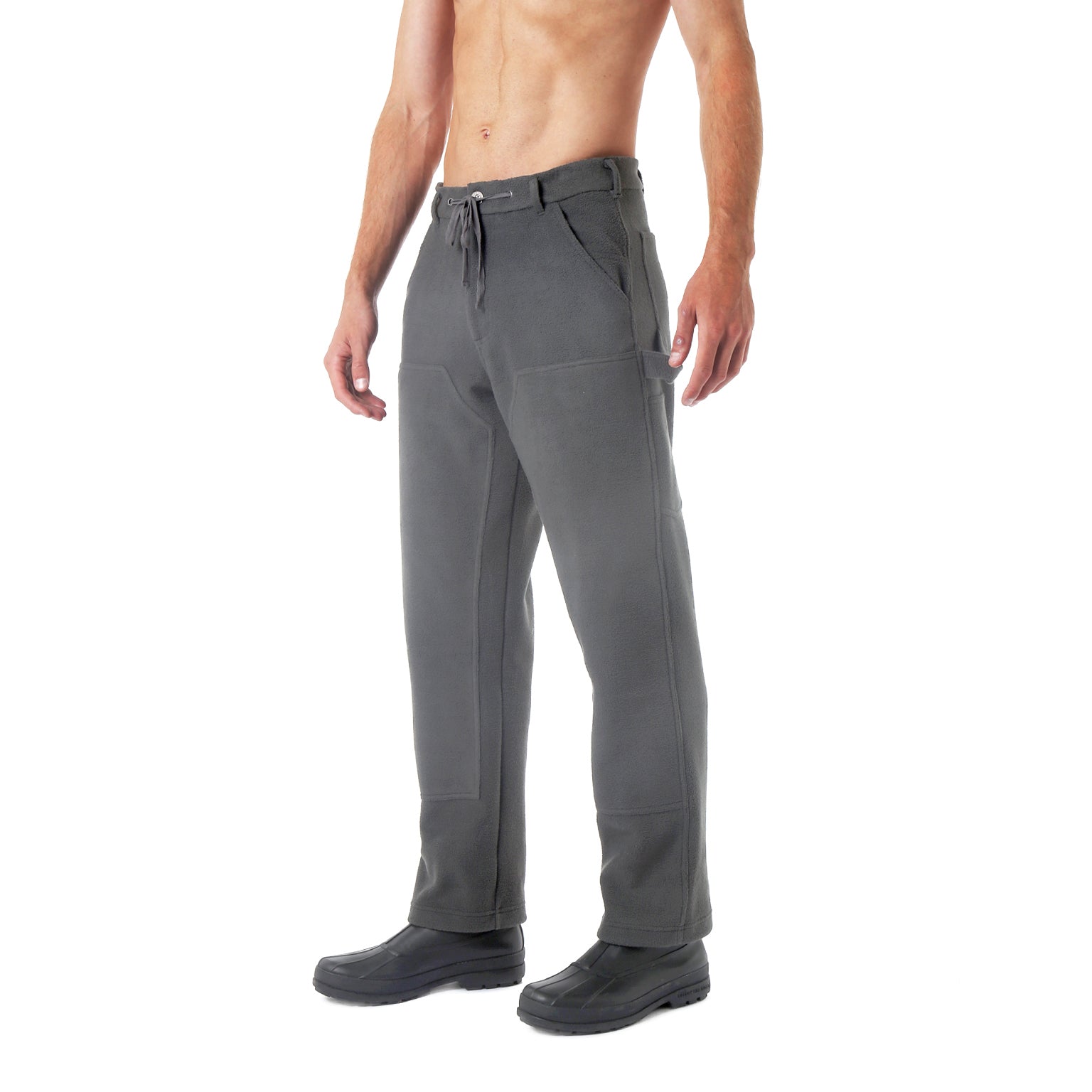 SAVE 70%- Storm Grey Fleece Painter Pants - parke & ronen