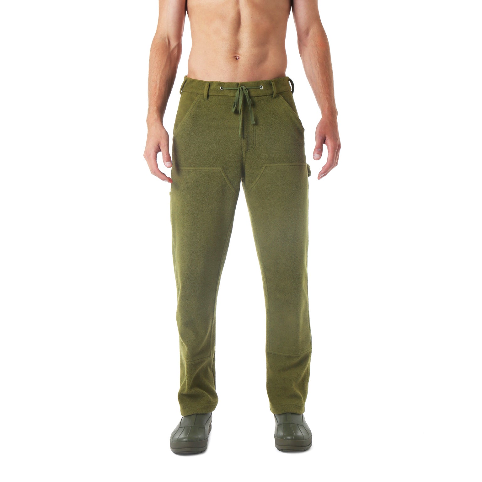 SAVE 70%- Light Army Fleece Painter Pants - parke & ronen