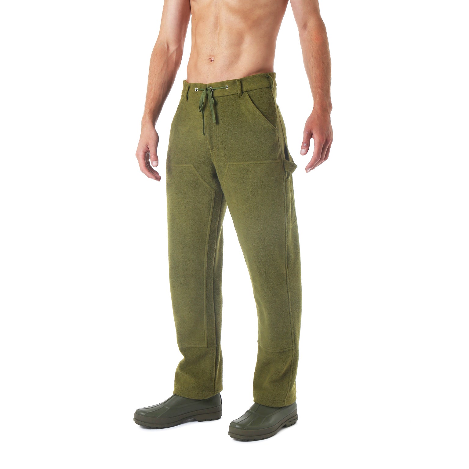 SAVE 70%- Light Army Fleece Painter Pants - parke & ronen