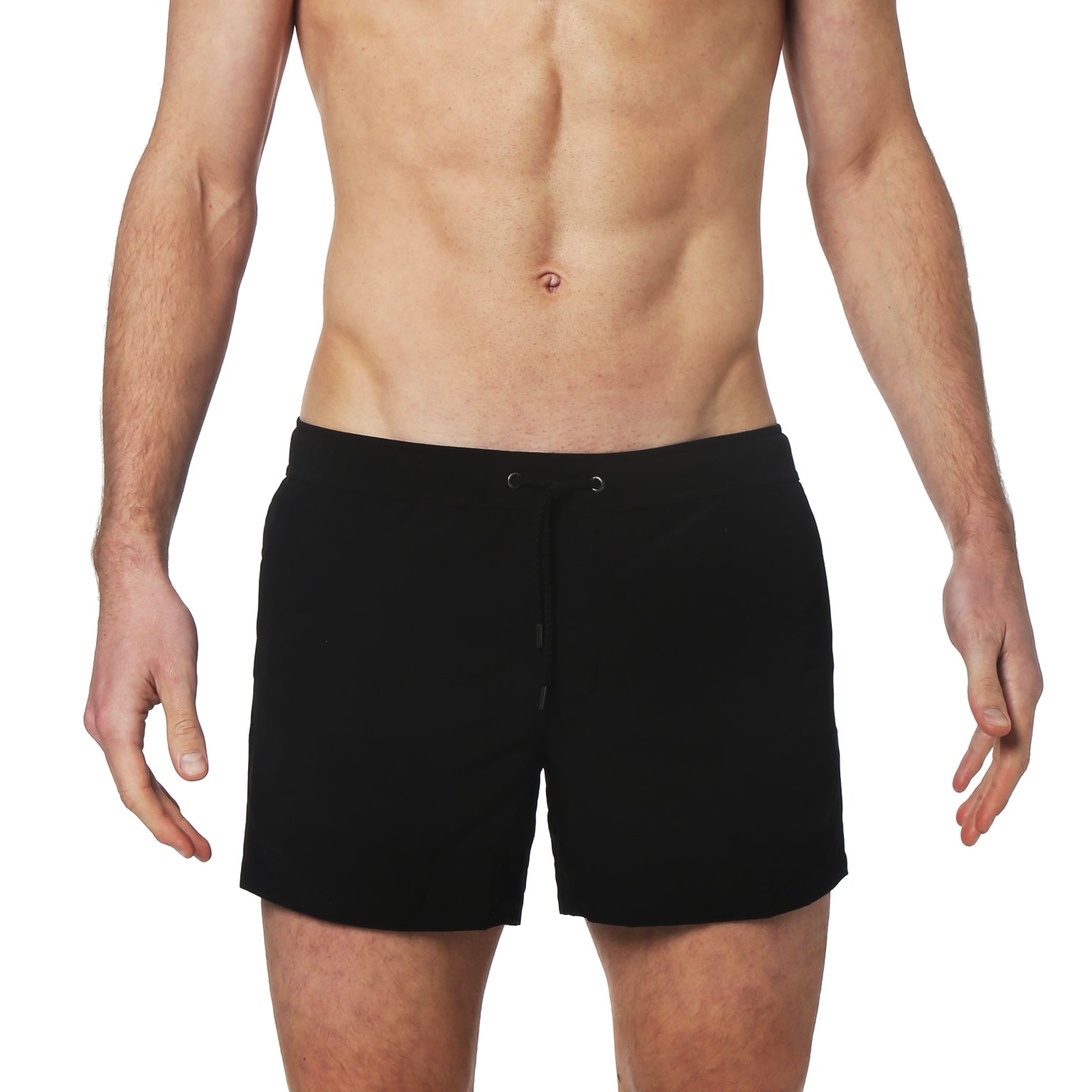 Black Solid Stretch Knockout Boxer Short