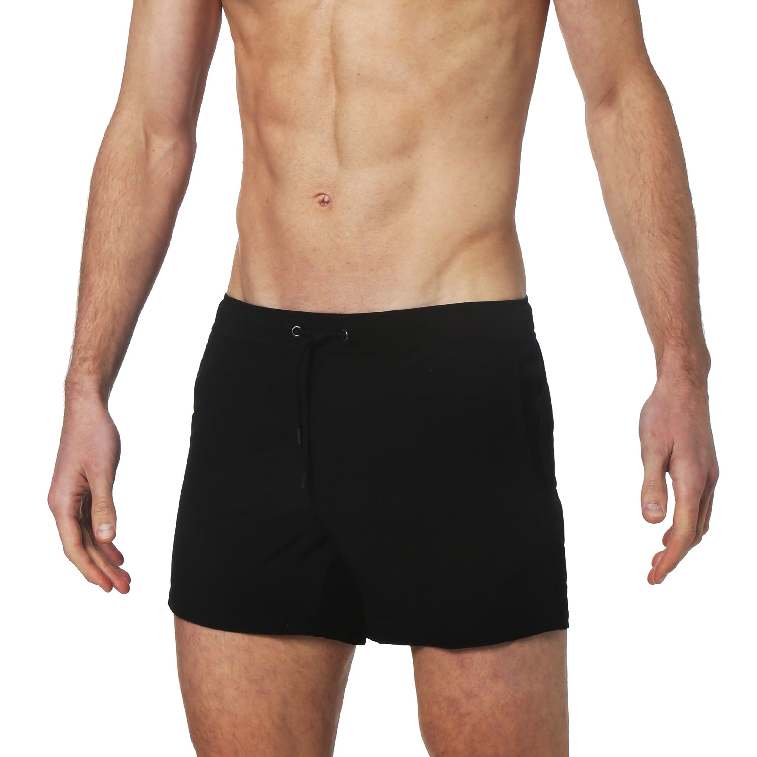 ACTIONWEAR- Black Solid Stretch Knockout Boxer Short