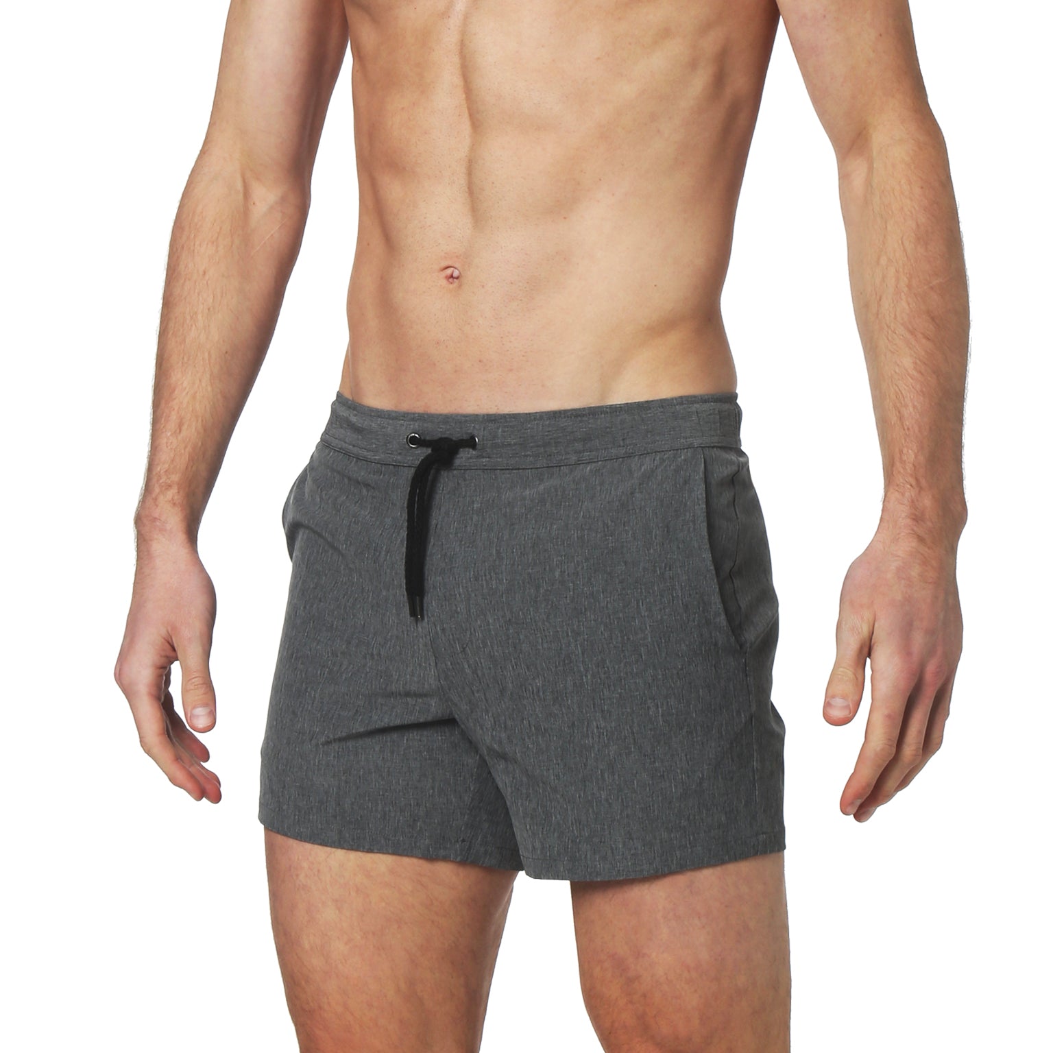 ACTIONWEAR- Graphite Solid Stretch Knockout Boxer Short