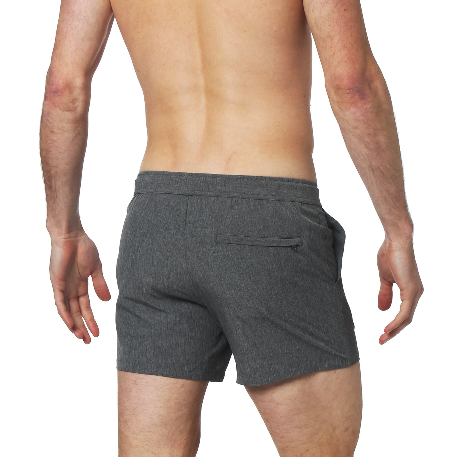 ACTIONWEAR- Graphite Solid Stretch Knockout Boxer Short