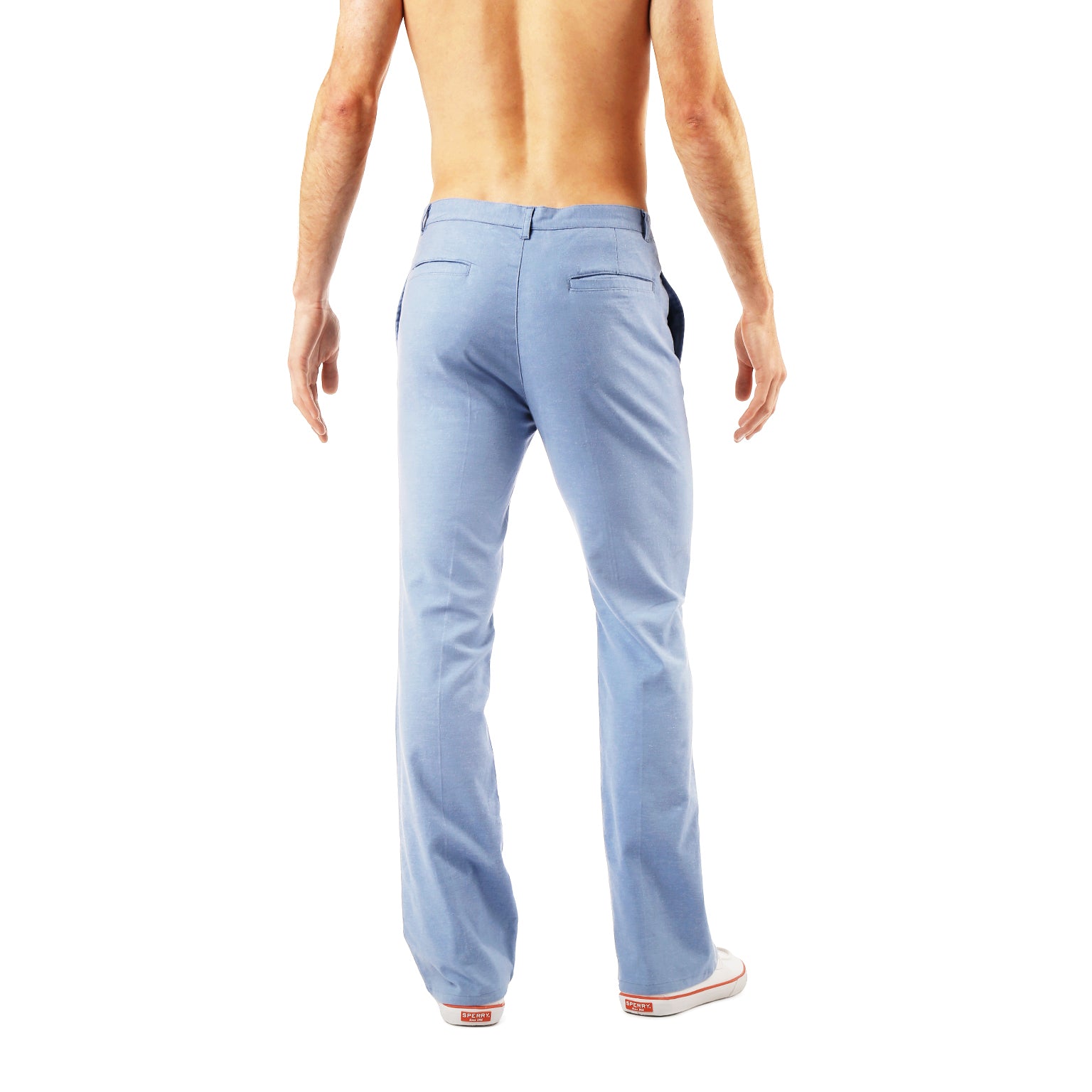 Twilight Blue Stretch Linen Portofino Trouser