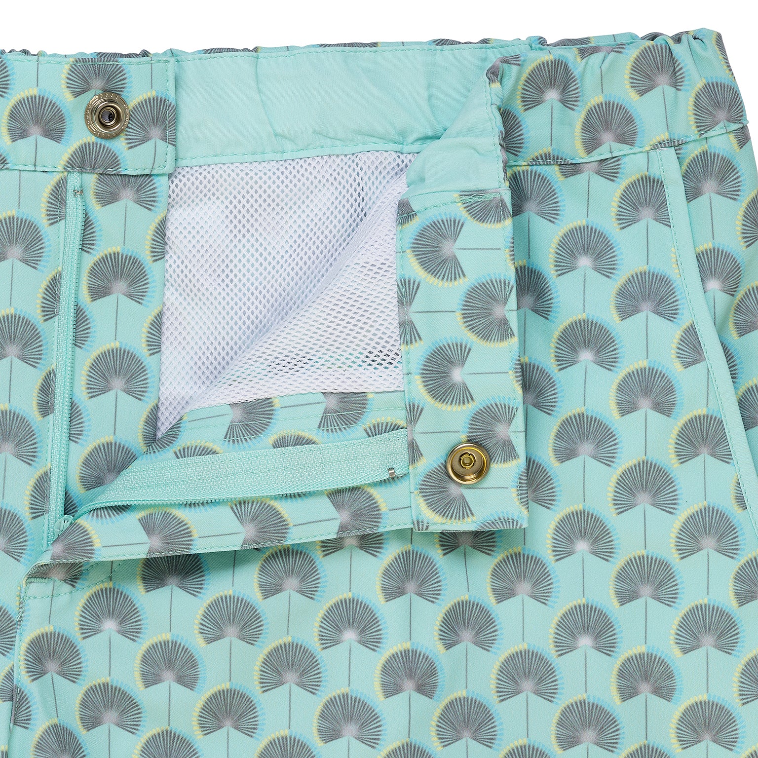 Fan Dancer Robin's Egg 2" Angeleno Swim Trunk