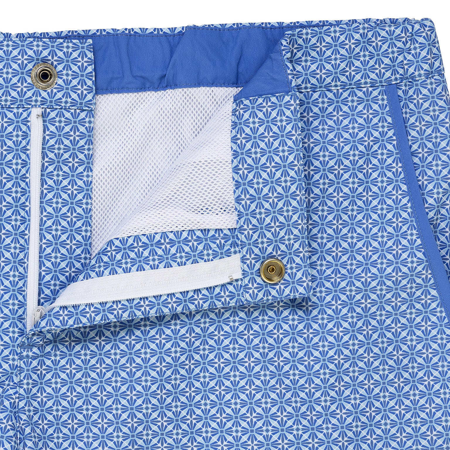 Blue Diamonds Print 2" Angeleno Stretch