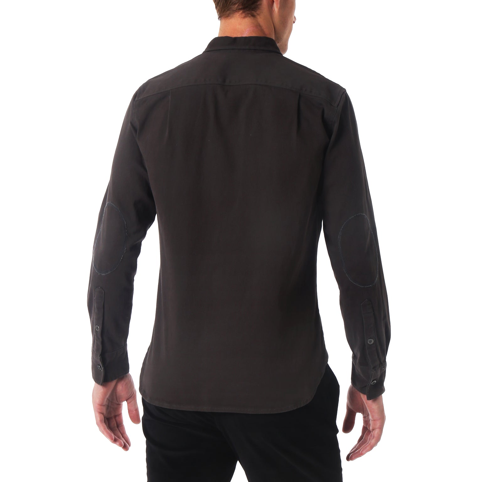 Vintage Washed Dark Grey Stretch Twill Shirt