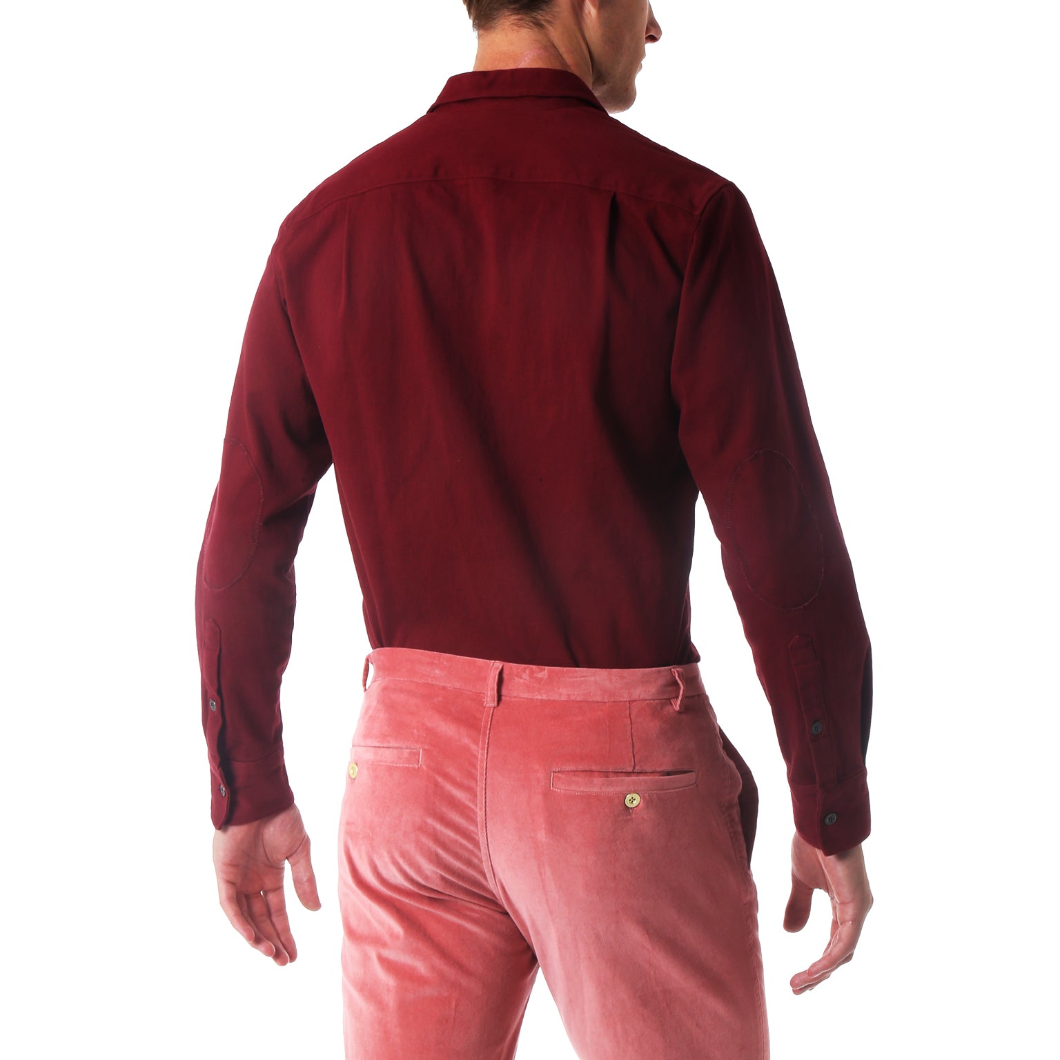 Vintage Washed Garnet Stretch Twill Shirt