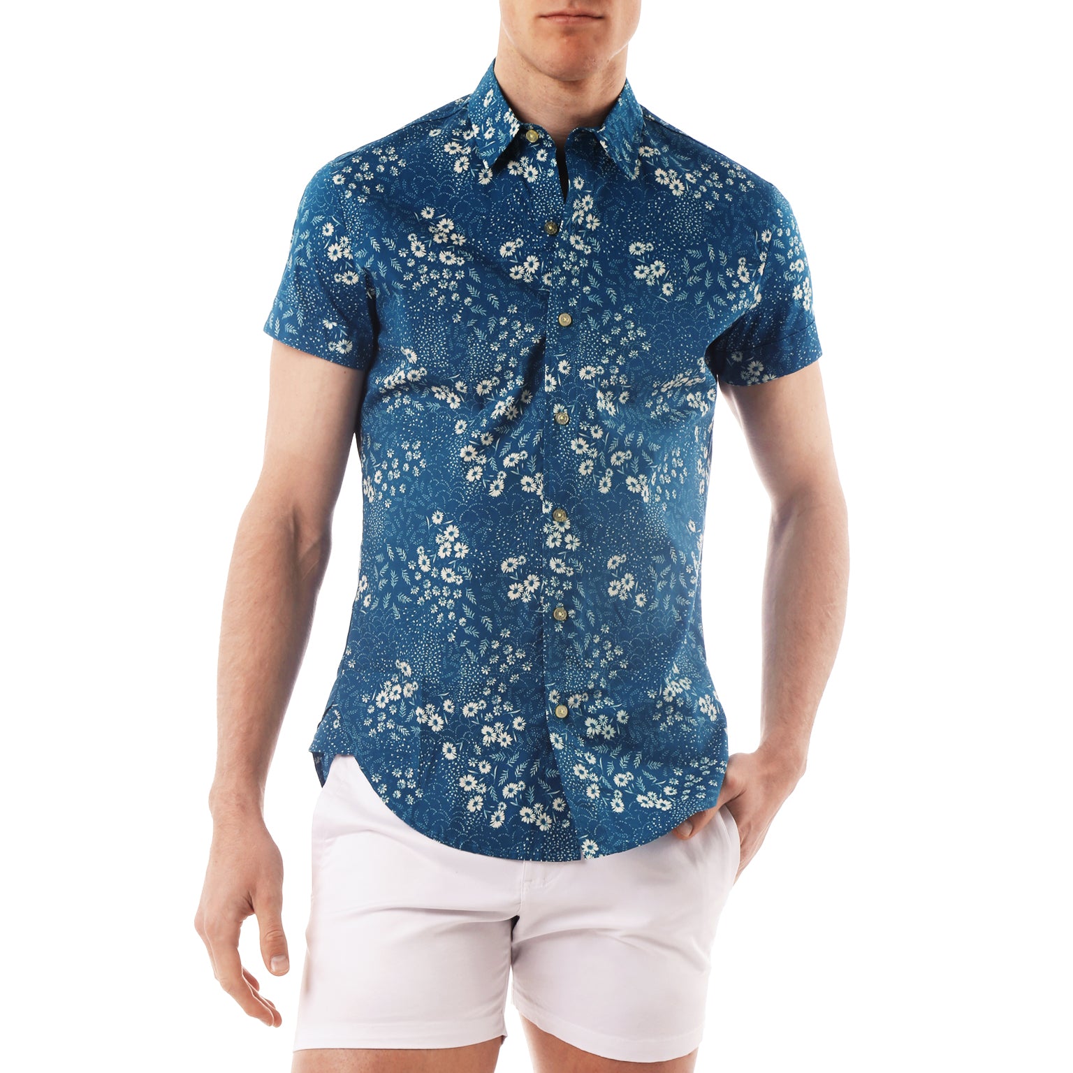 Blue Zephyr Print Bal Harbour Shirt