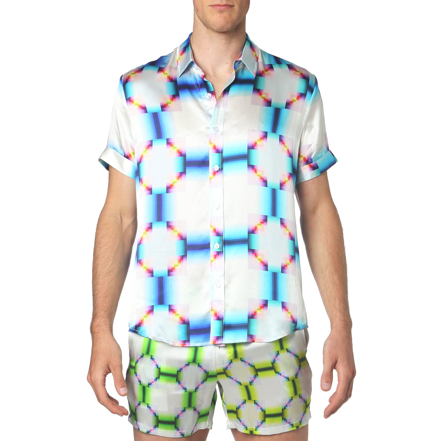SAVE 70%- Sour Patch Printed Biscayne Short Sleeve Shirt - parke & ronen