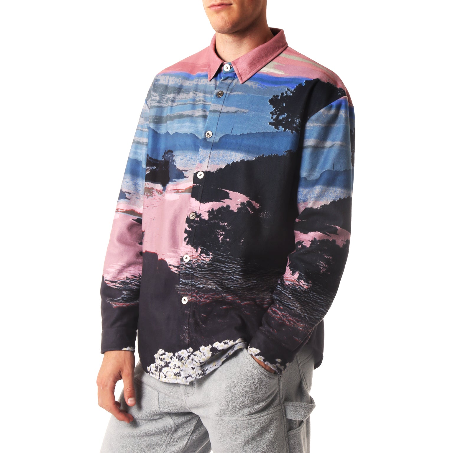 SAVE 70% - Happy Valley Dawn Printed Fleece Work Shirt - parke & ronen