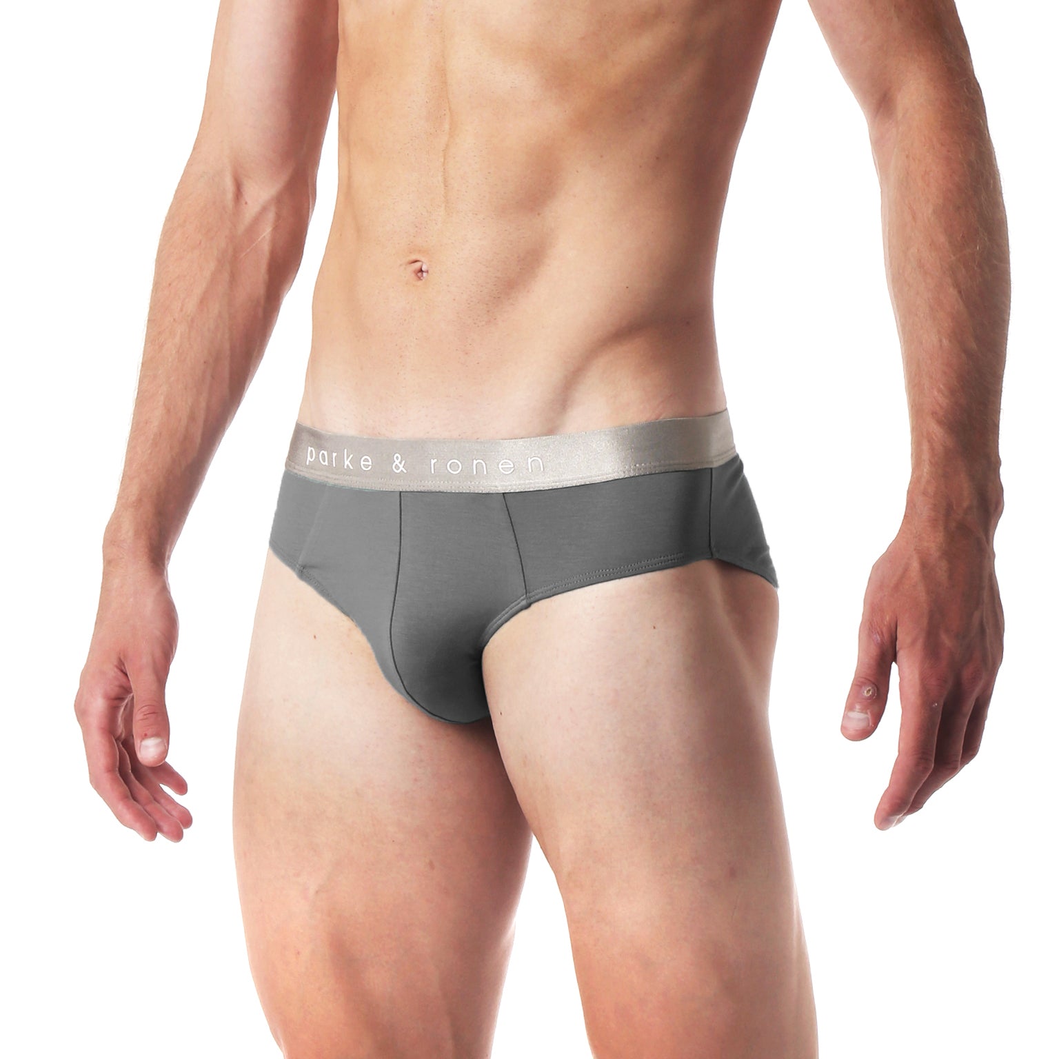 Grey Solid Low Rise Brief