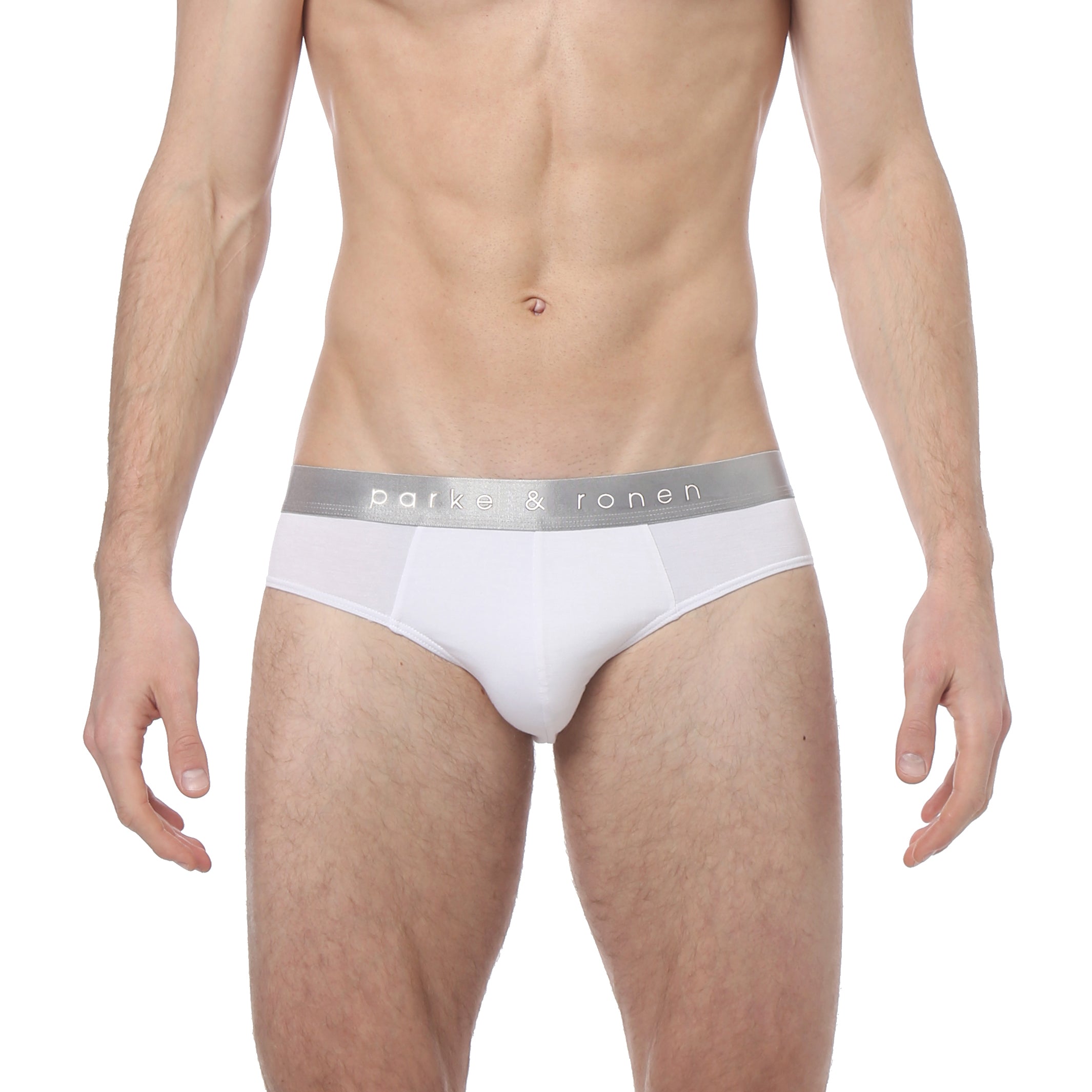 White Solid Low Rise Brief