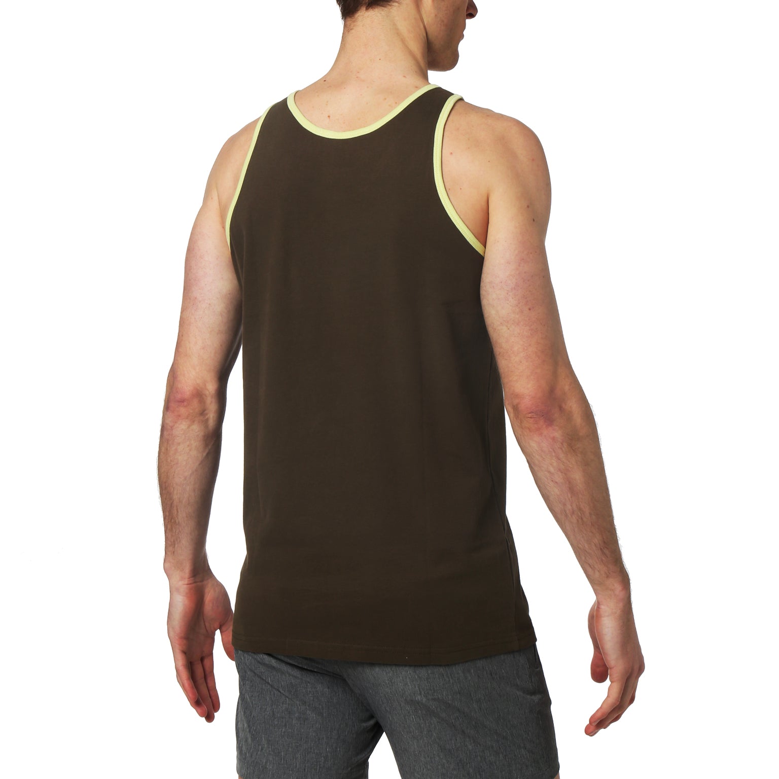ACTIONWEAR- Army/Citron Combo Essential Cotton Tank Top