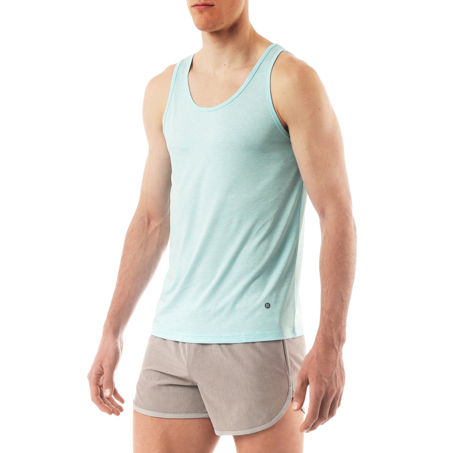 ACTIONWEAR Aquamarine Melange Heather Tank Top