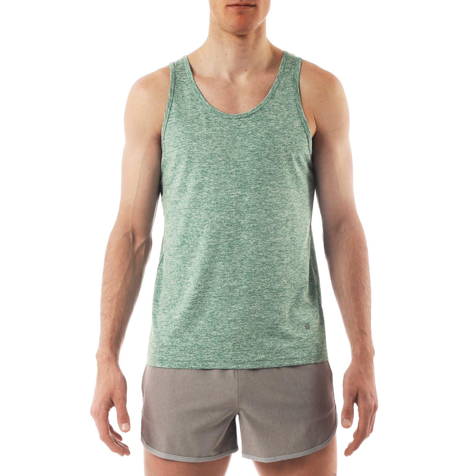 ACTIONWEAR Hunter Green Melange Heather Tank Top