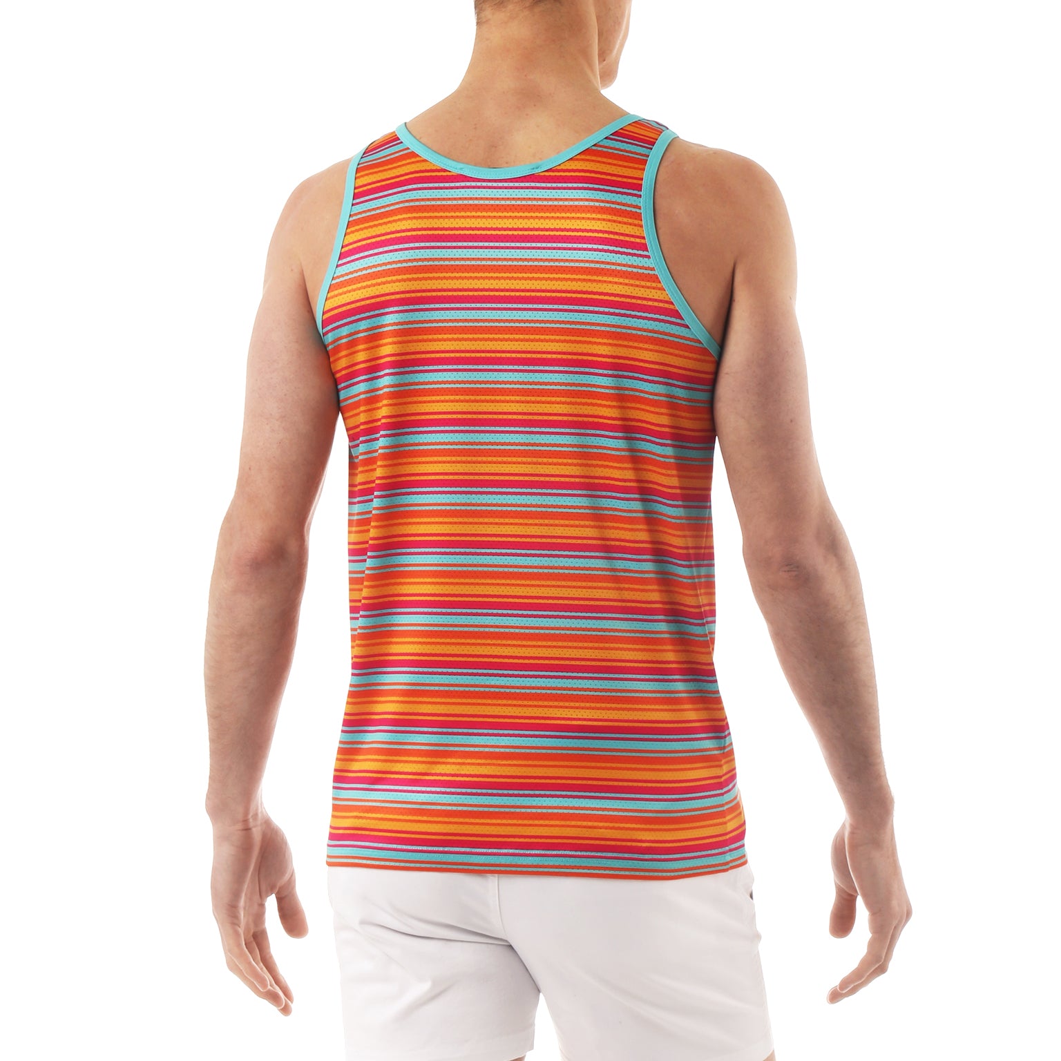 Olympian Orange Mesh Tank Top