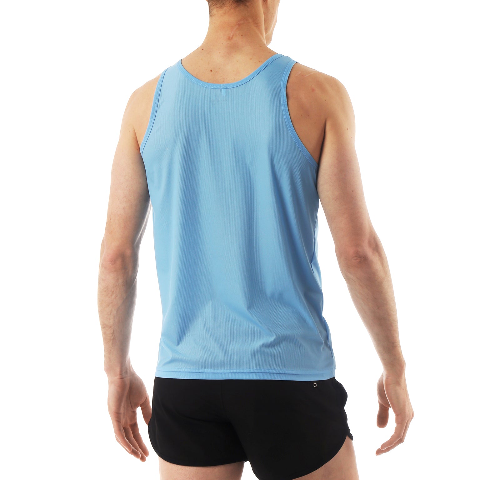 SAVE 30%- ACTIONWEAR Cornflower Blue Micro Rib Tank Top