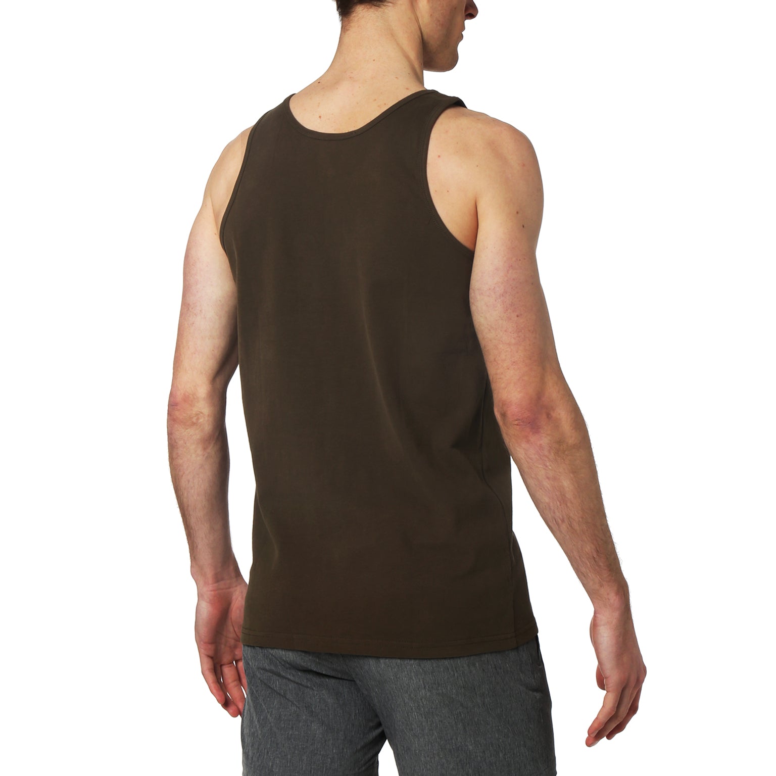 SAVE 70%- ACTIONWEAR- Army Solid Essential Cotton Tank Top