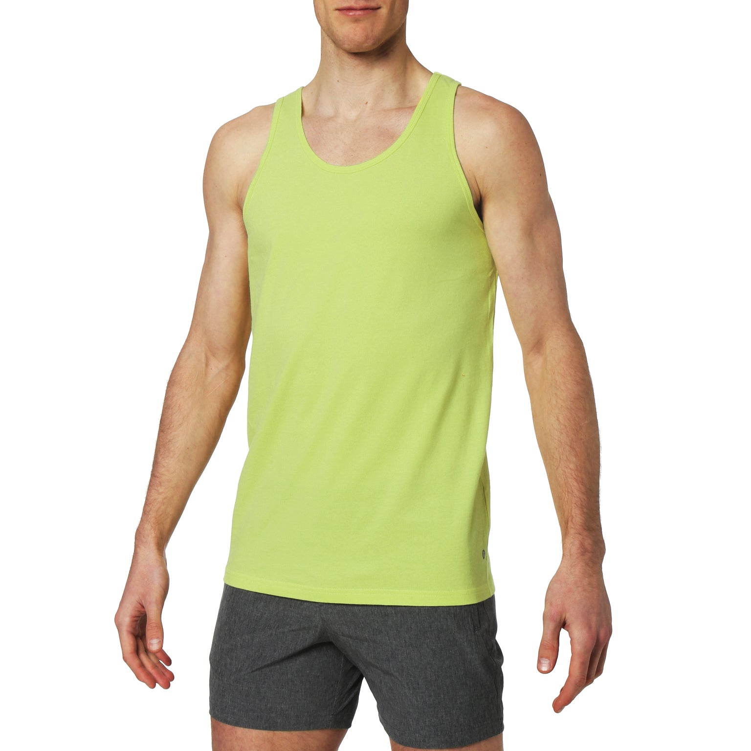 SAVE 70%- ACTIONWEAR Citron Solid Cotton Tank Top