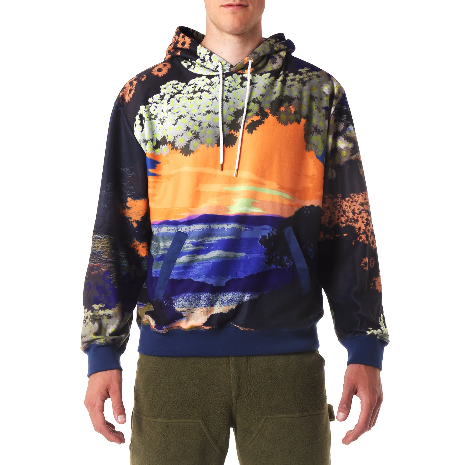 SAVE 70% - Happy Valley Sunset Printed Fleece Hoodie