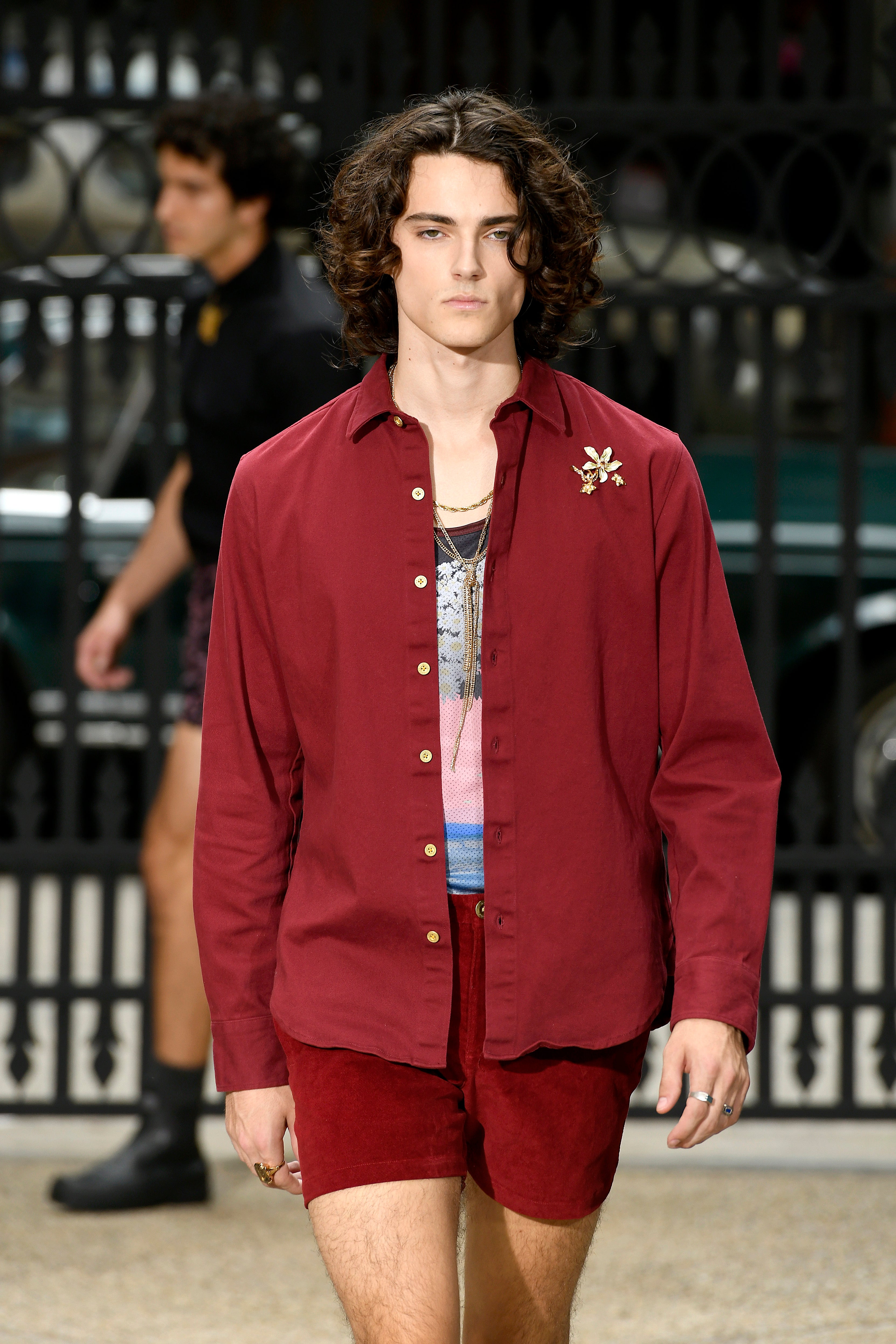 Vintage Washed Garnet Stretch Twill Shirt