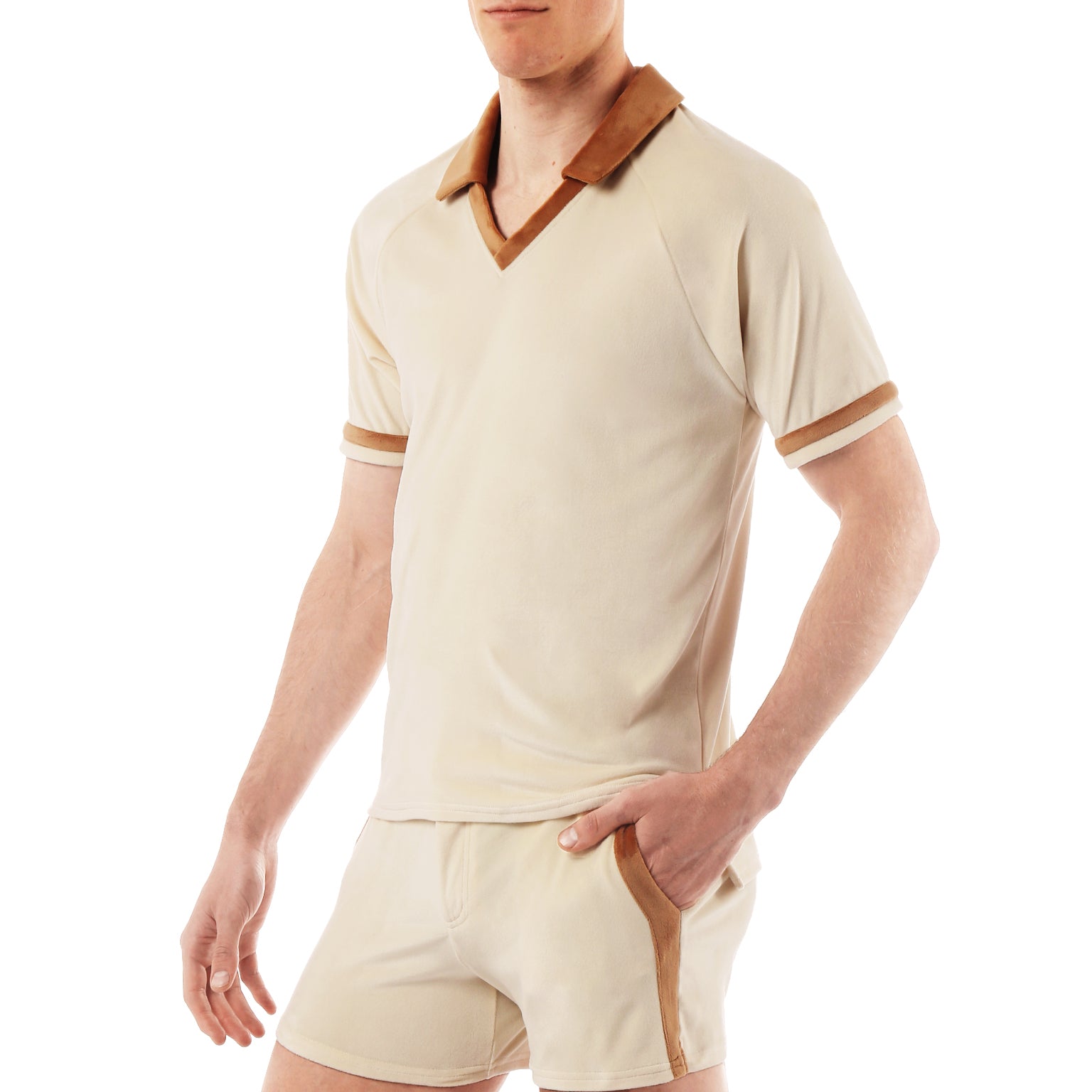 SAVE 70%- Ivory Velour Spa Short