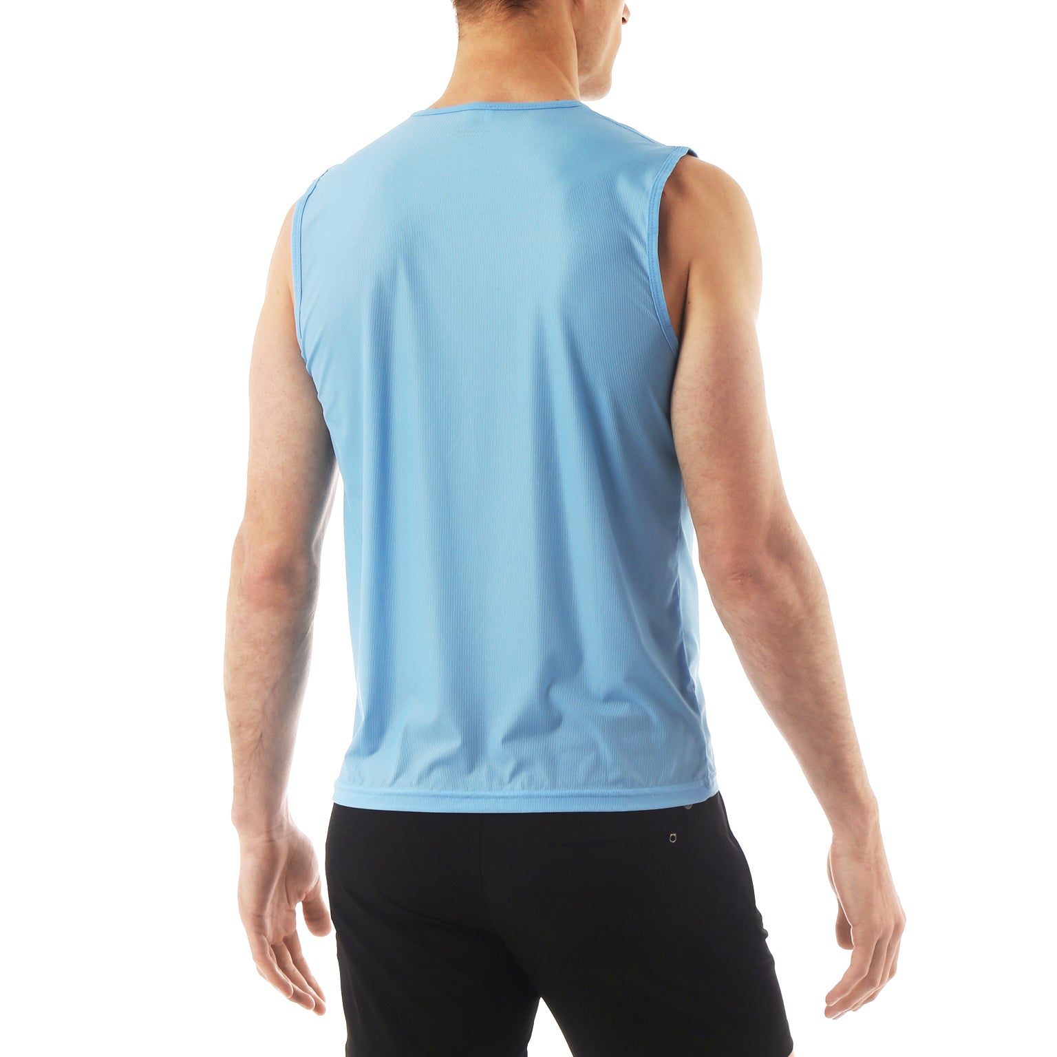 ACTIONWEAR Cornflower Blue Micro Rib Muscle Tee