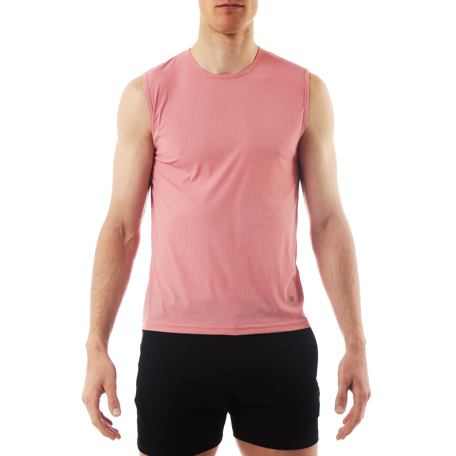 ACTIONWEAR Millenial Pink Micro Rib Muscle Tee