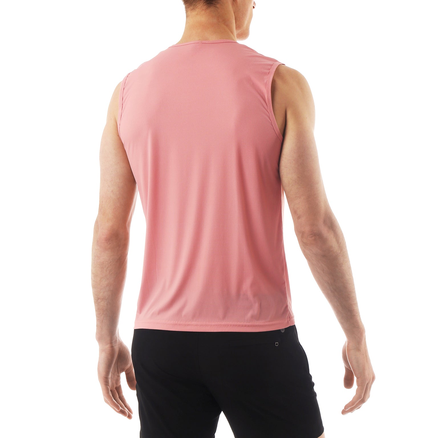 ACTIONWEAR Millenial Pink Micro Rib Muscle Tee