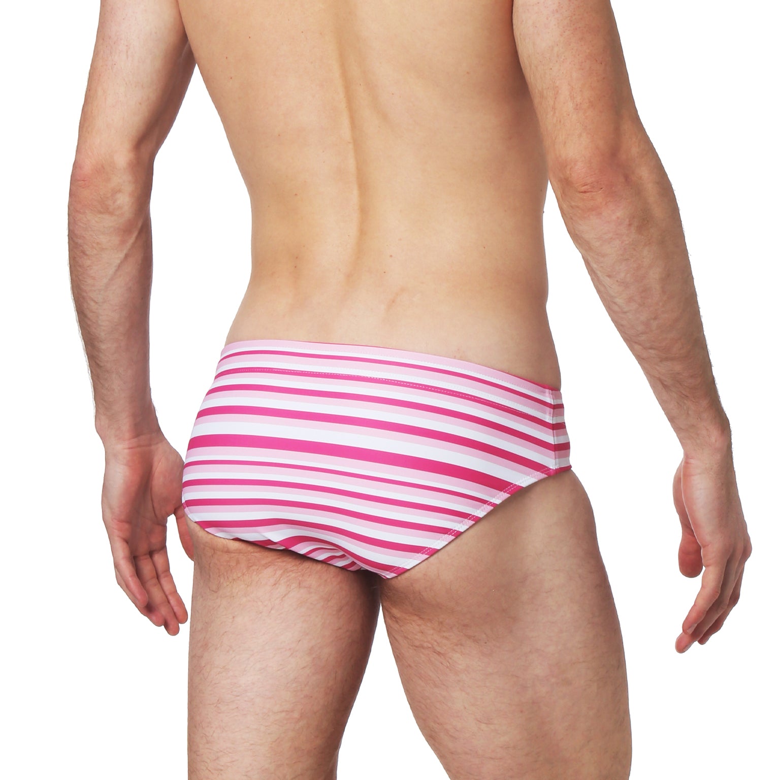 Big Top Stripe White/Pink Print Meridian Brief