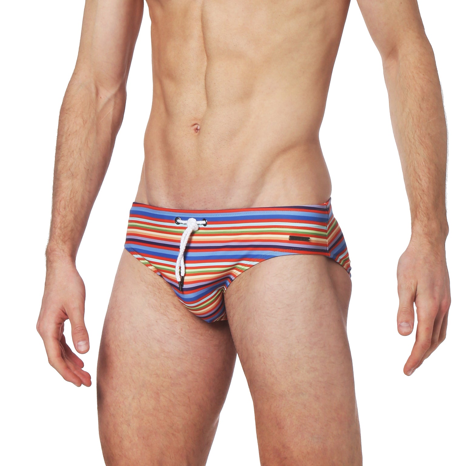 Vargas Stripe Orange Print Meridian Brief
